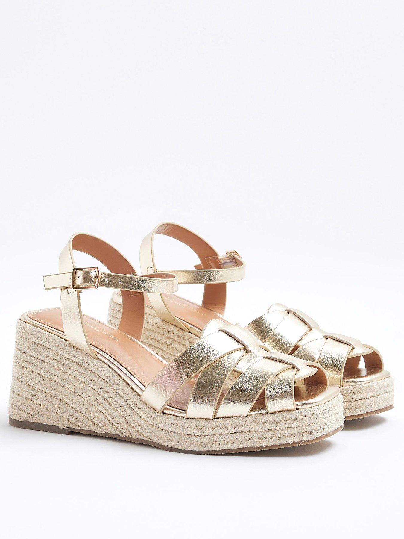  image of river-island-woven-wedge-sandals