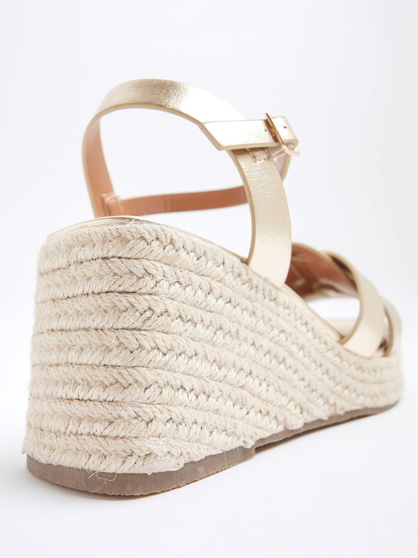 image of river-island-woven-wedge-sandals