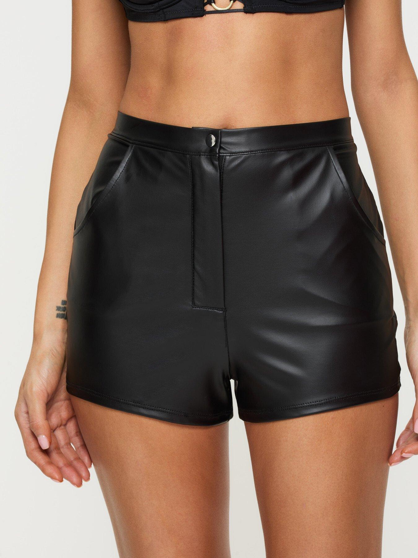 Ann Summers Plain PU Short - Black
