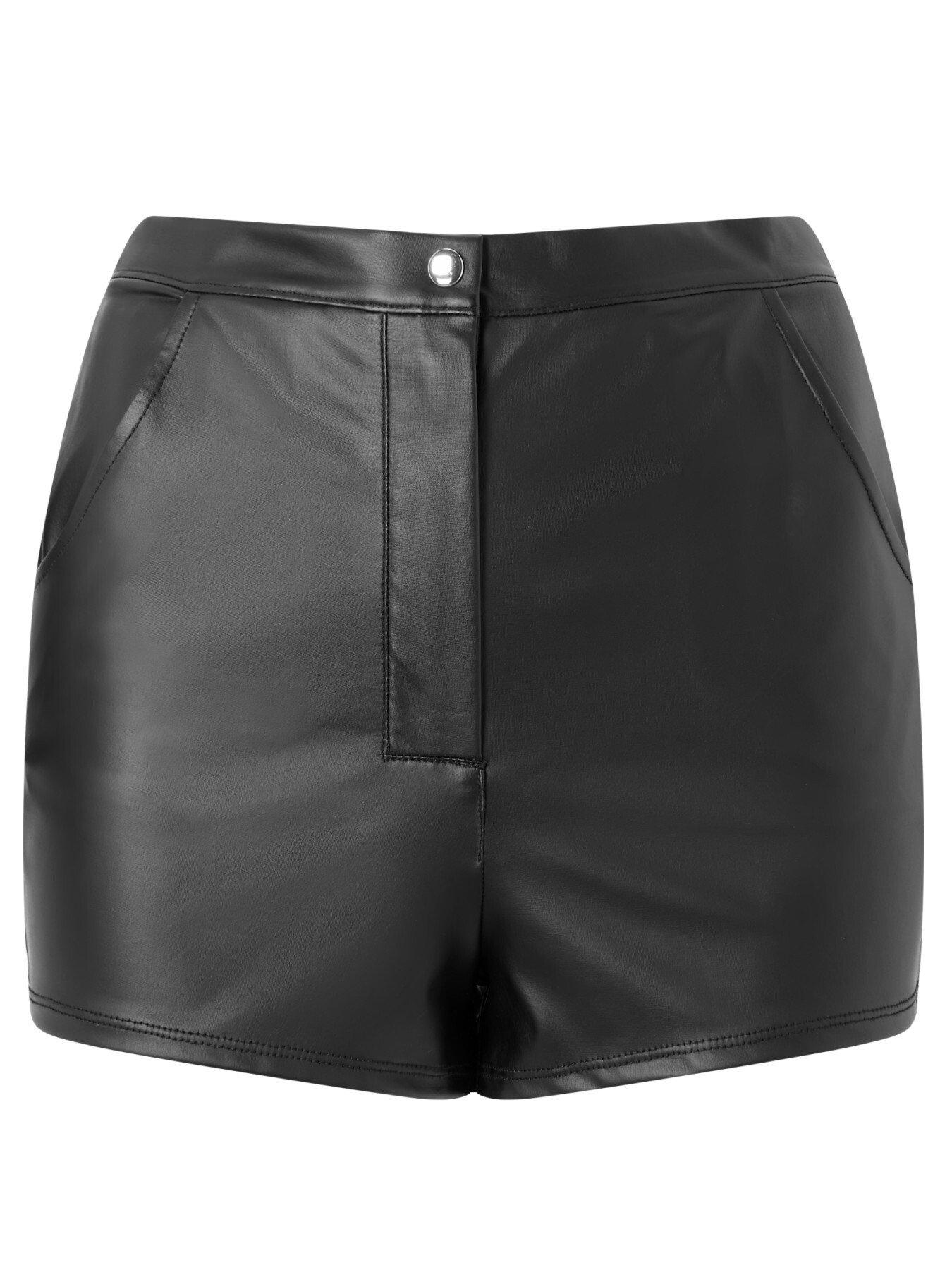Image 4 of 4 of Ann Summers Plain PU Short - Black