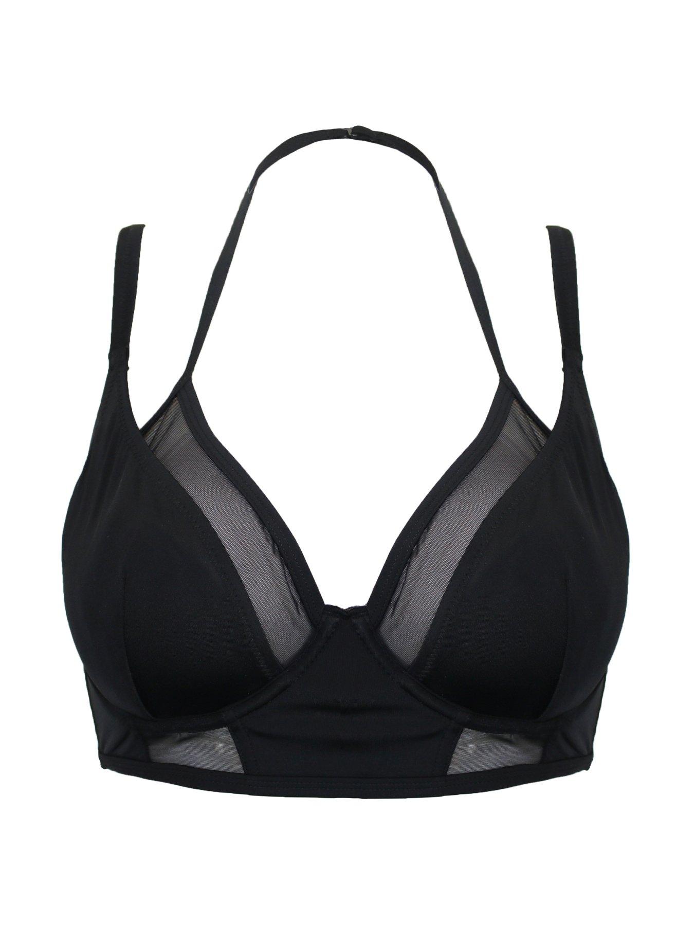 Image 3 of 4 of Pour Moi Sydney Underwired Mesh Longline Double Strap Bikini Top