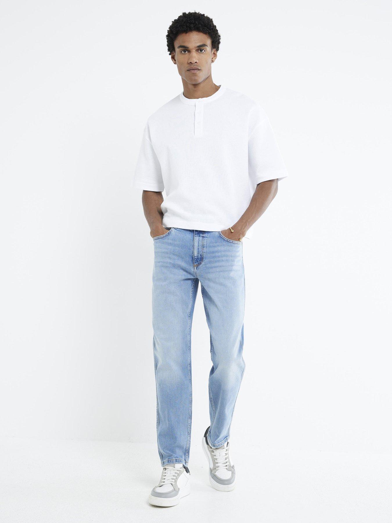 undefined Tapered Fit Jeans - Blue