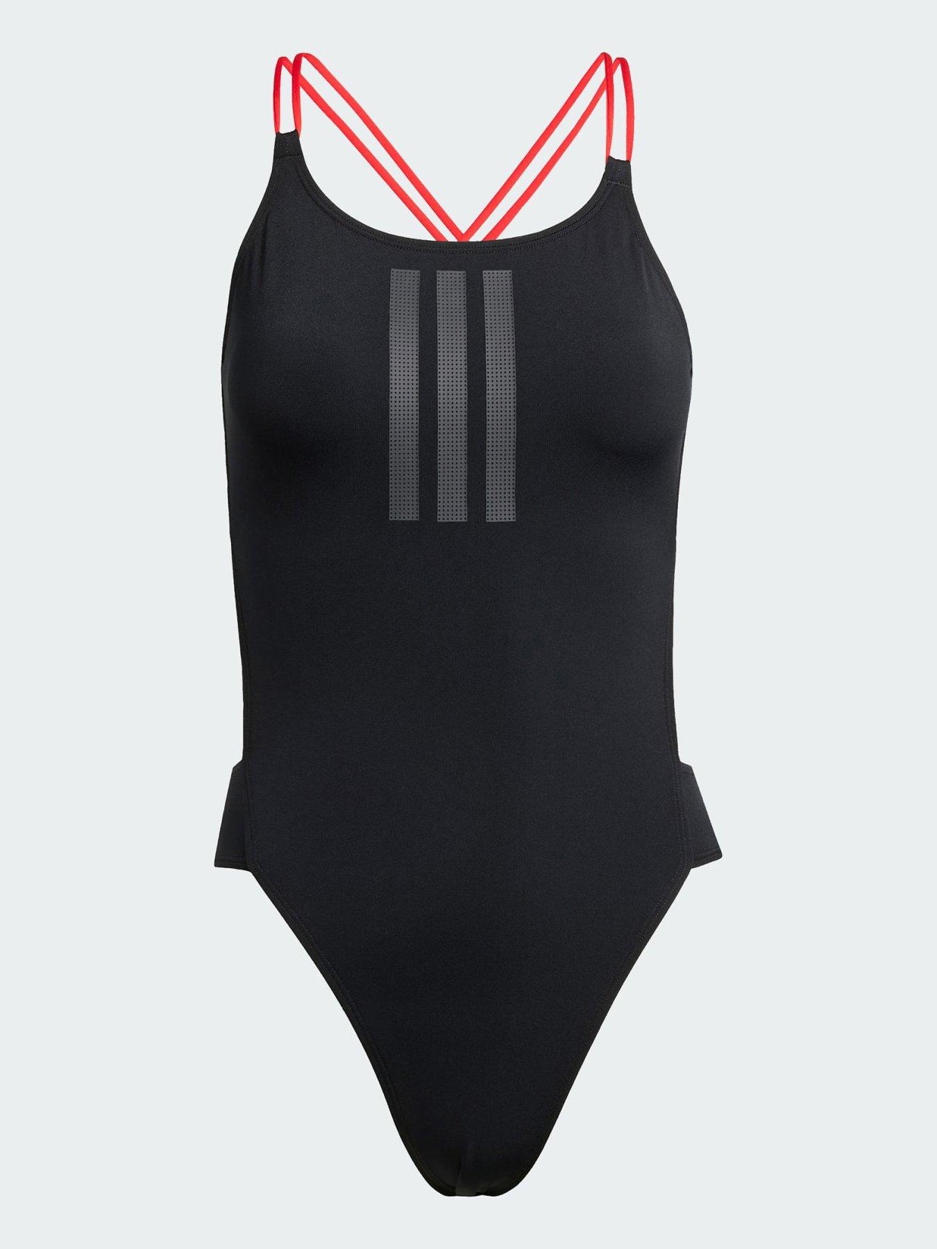 【Adidas コリア】 Ripstream 3-Stripes X-Back Swimsuit adidas Ripstream 3-Stripes X-Back Swimsuit - Black | adidas