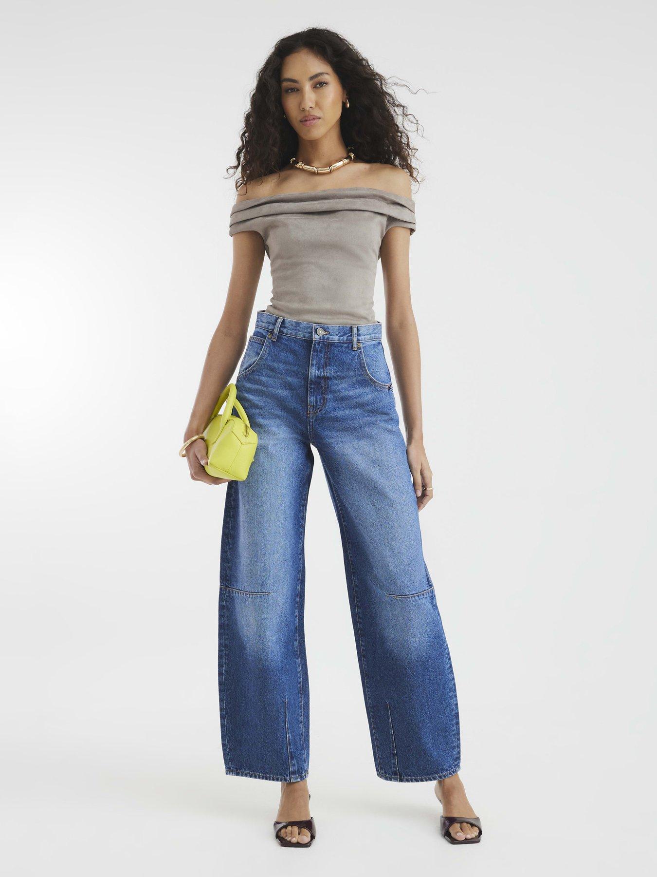 undefined Balloon Leg Jeans - Blue