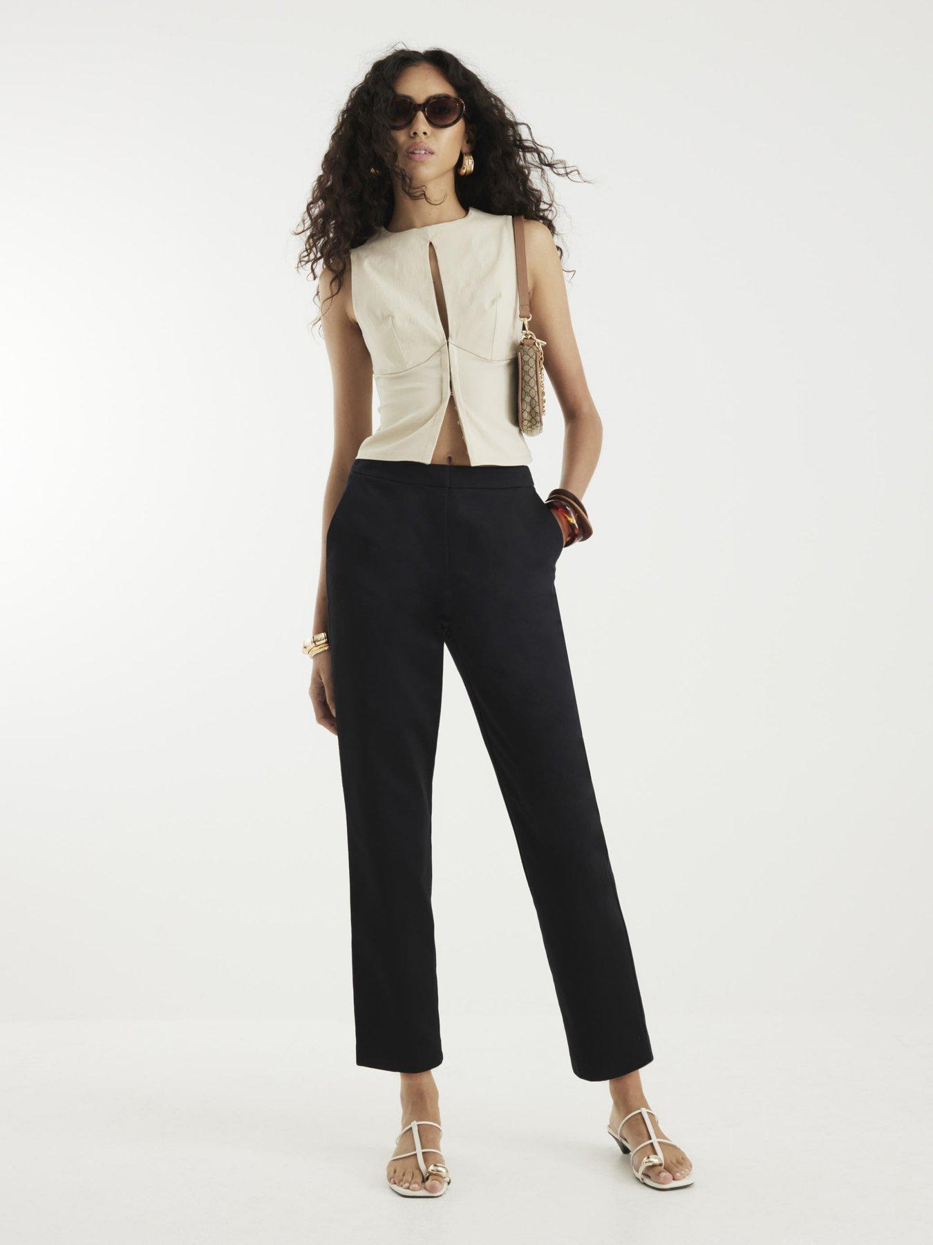 undefined Cigarette Trousers - Black