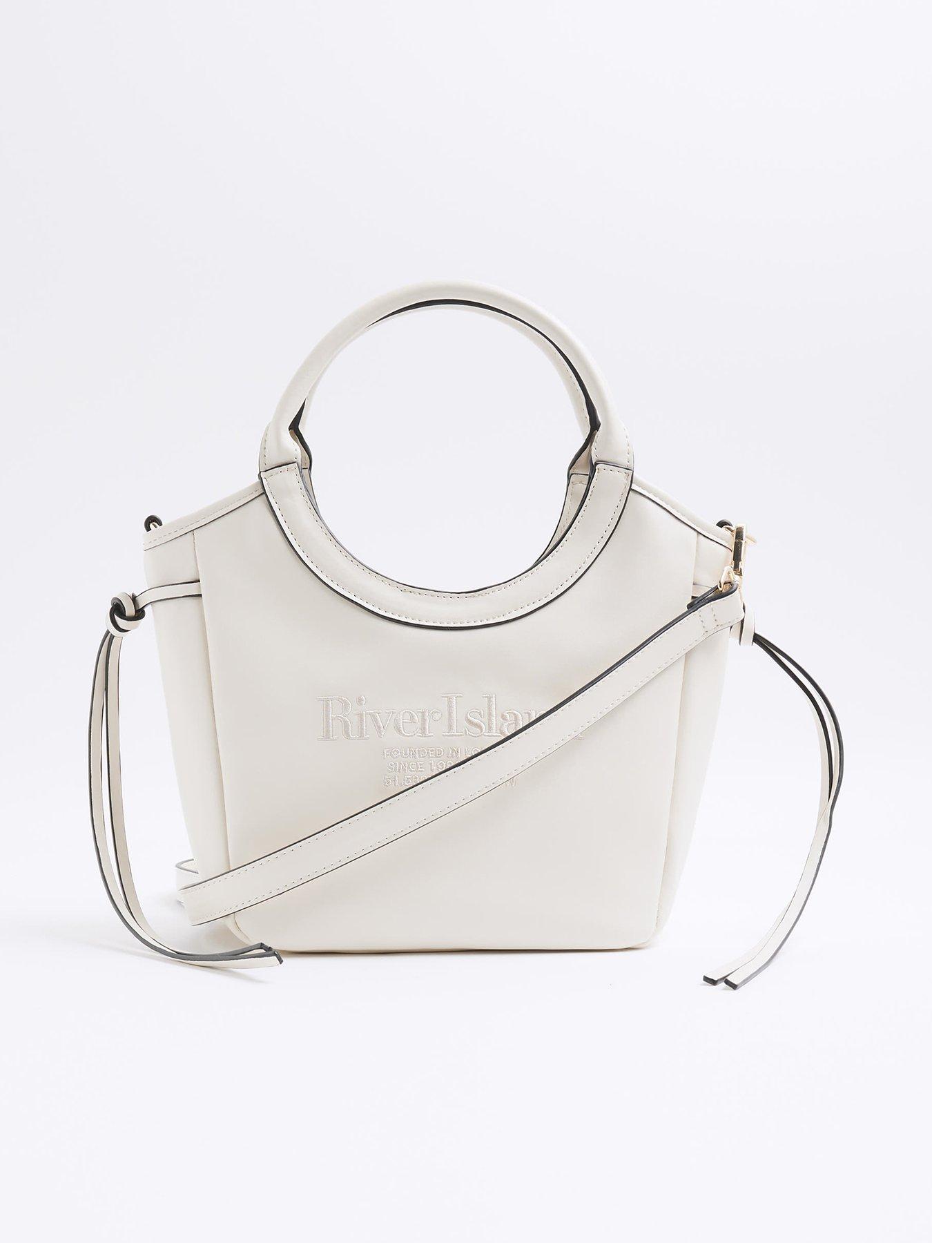 front image of river-island-rounded-handle-tote-bag