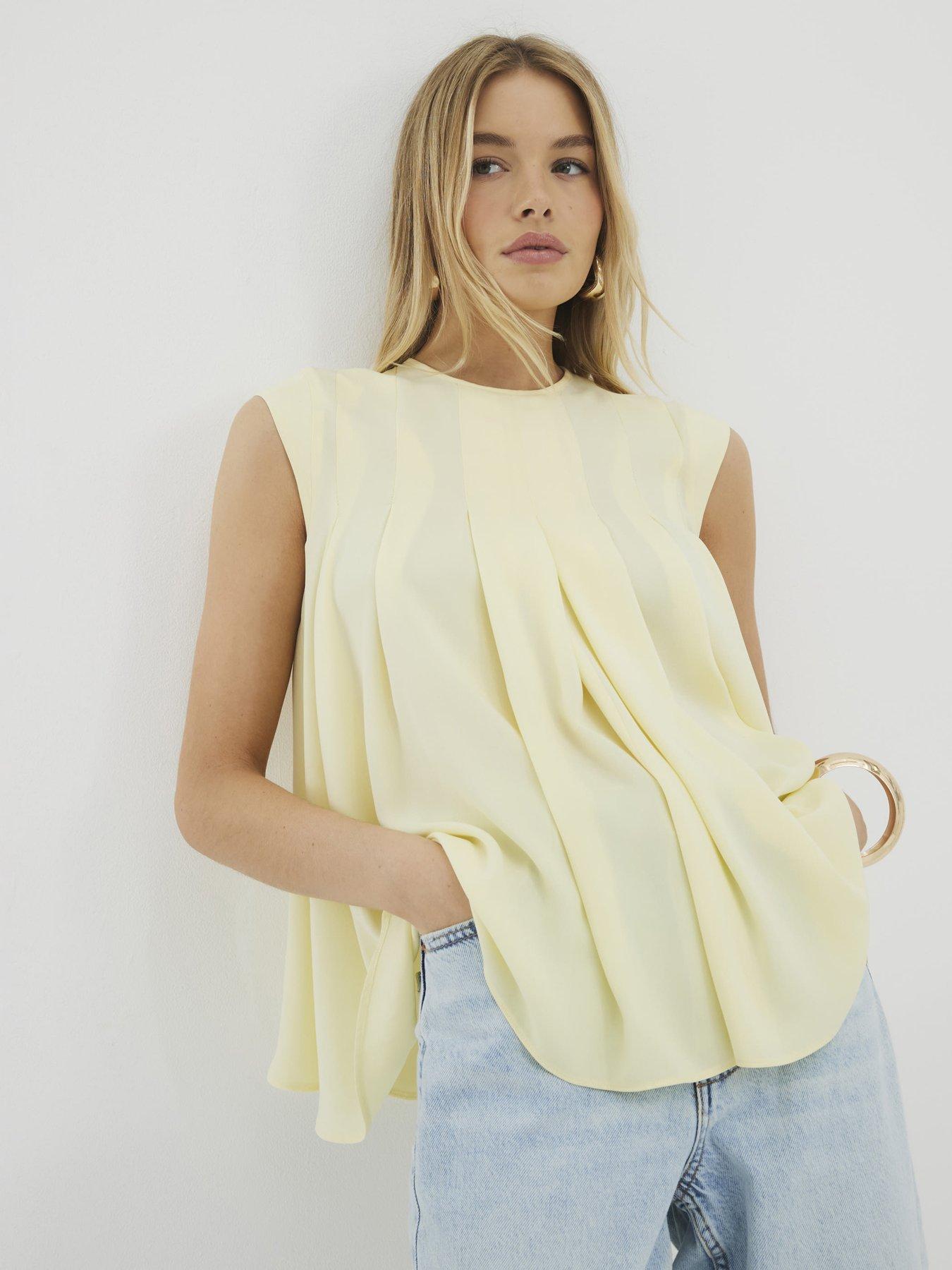undefined Pleated Tank Top