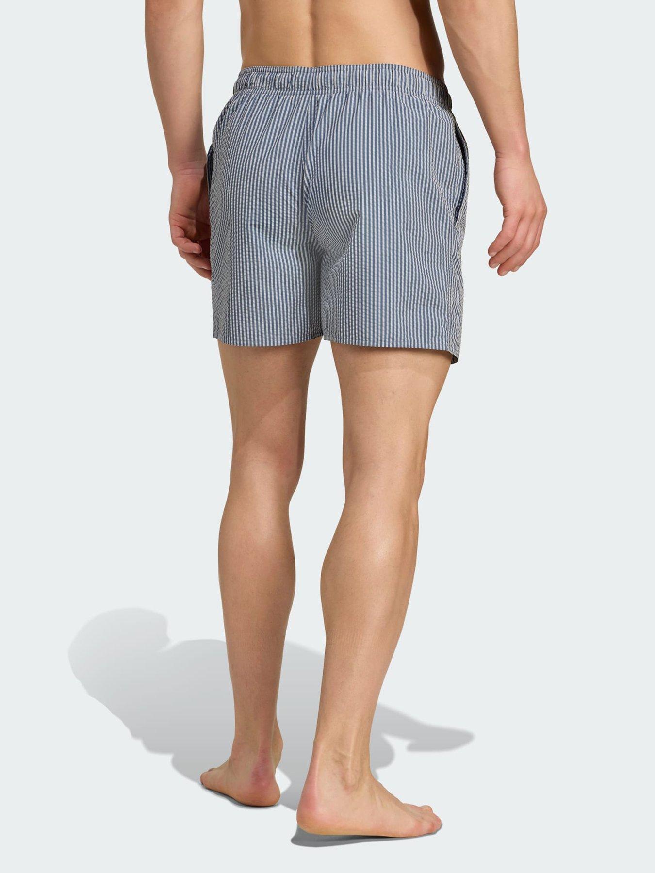 Image 2 of 5 of adidas Seersucker Stripy Swim Shorts 5-Inch