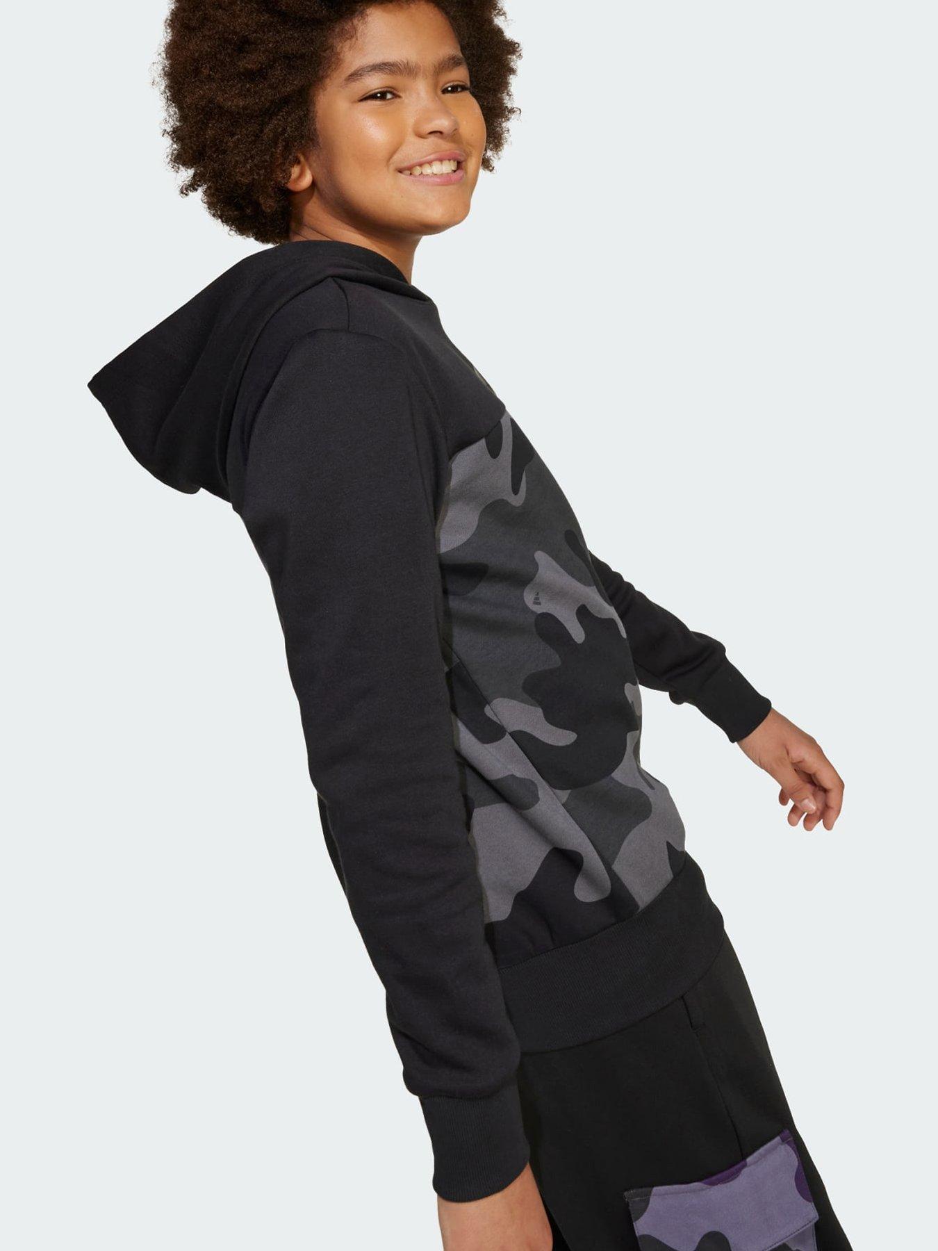 Image 2 of 4 of adidas Seasonal Essentials Camo Fleece Hoodie Kids