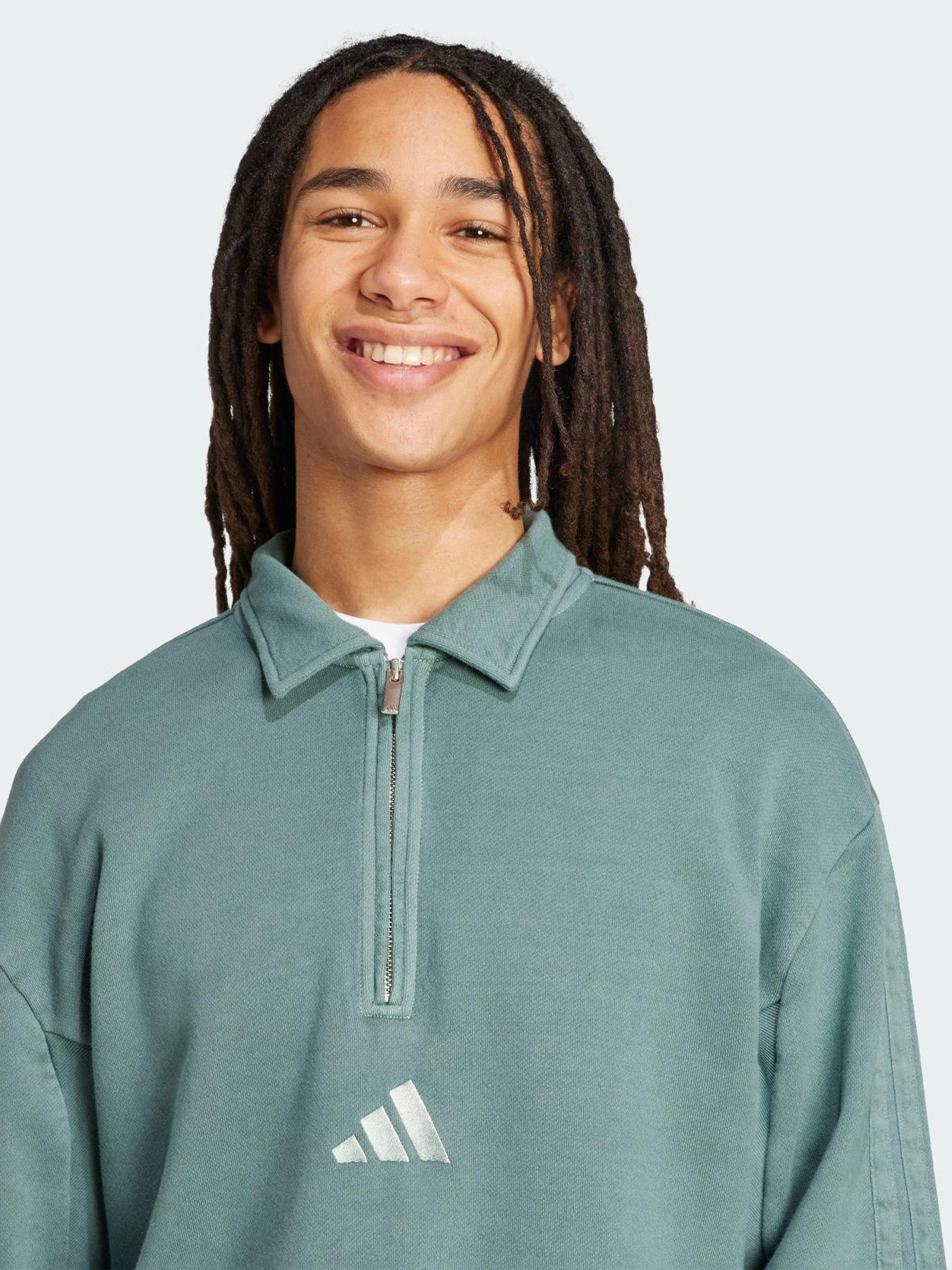 Image 3 of 5 of adidas All SZN French Terry Washed Half-Zip&nbsp;