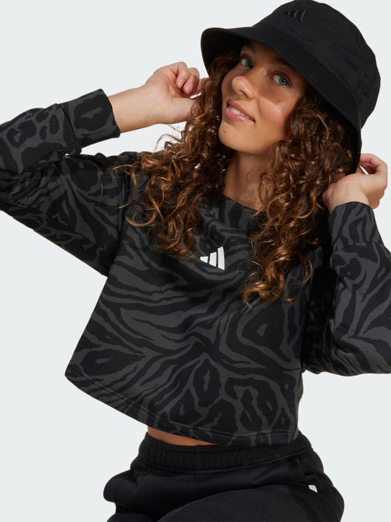 Image 4 of 5 of adidas Future Icons Cropped Sweatshirt Kids