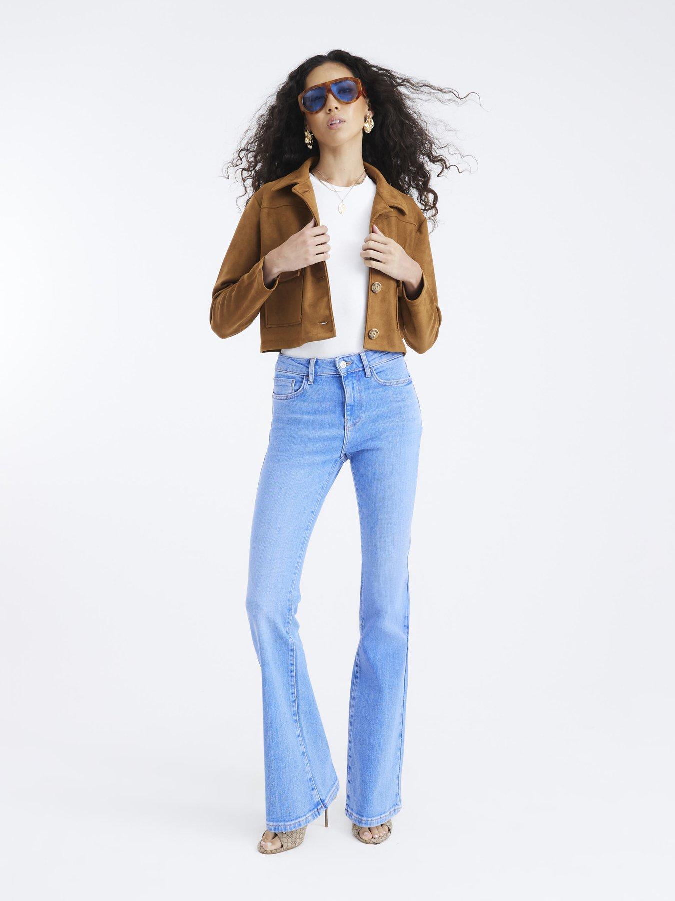 undefined Mid Rise Bootcut Jeans