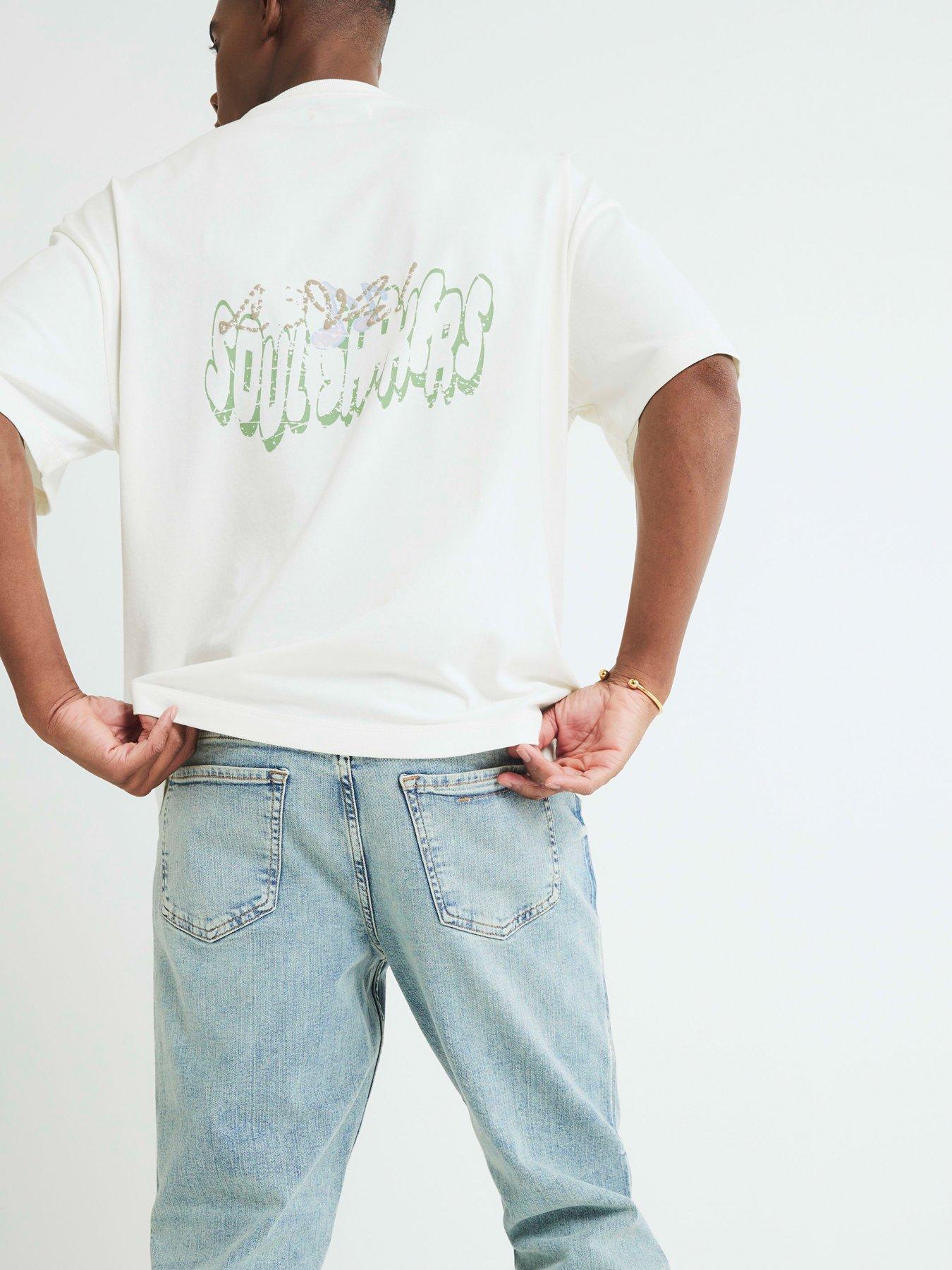 Image 2 of 4 of River Island Tapered Fit Jeans - Blue