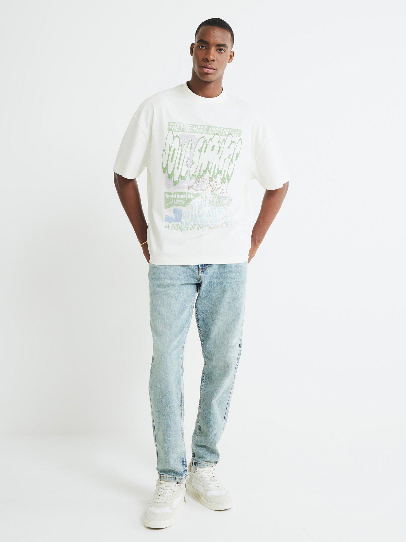 Image 3 of 4 of River Island Tapered Fit Jeans - Blue