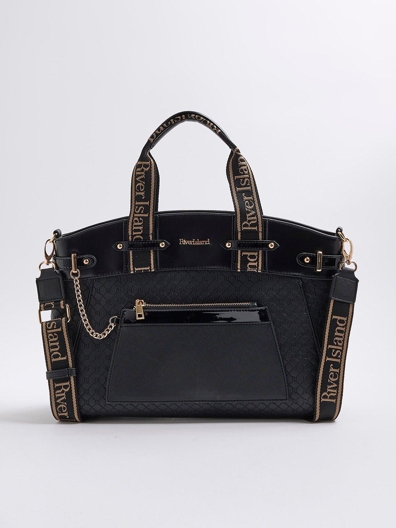 undefined Panelled Webbing Handle Tote Bag