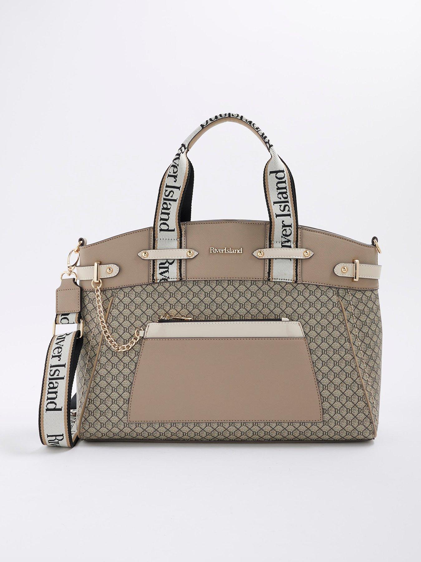 undefined Panelled Webbing Handle Tote Bag