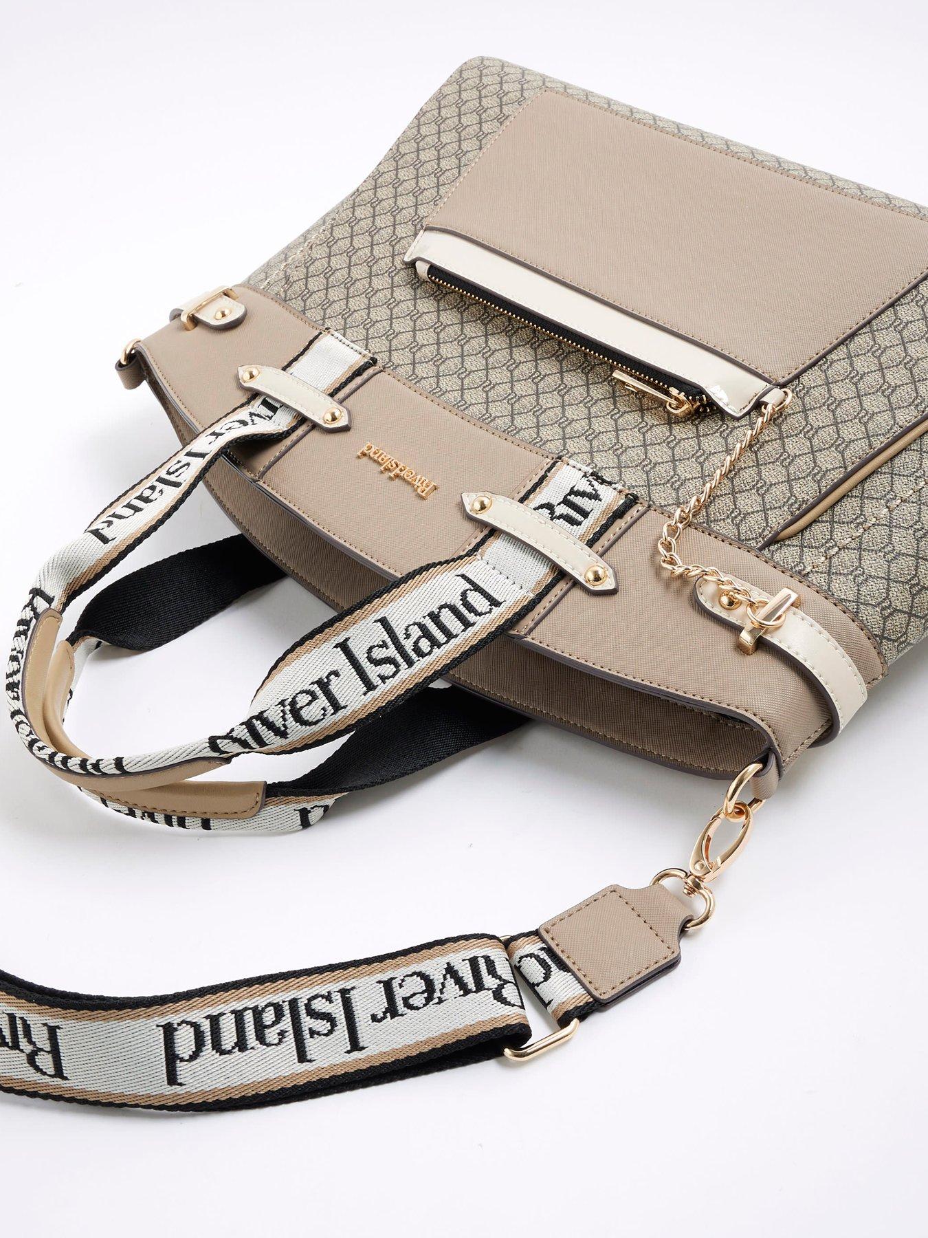 River Island Panelled Webbing Handle Tote Bag Littlewoods - Main Image