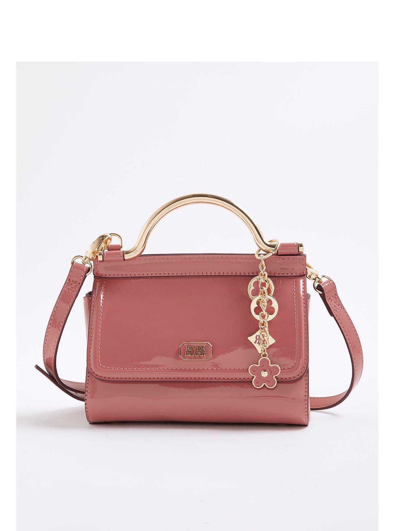 undefined Patent Metal Handle Mini Tote Bag