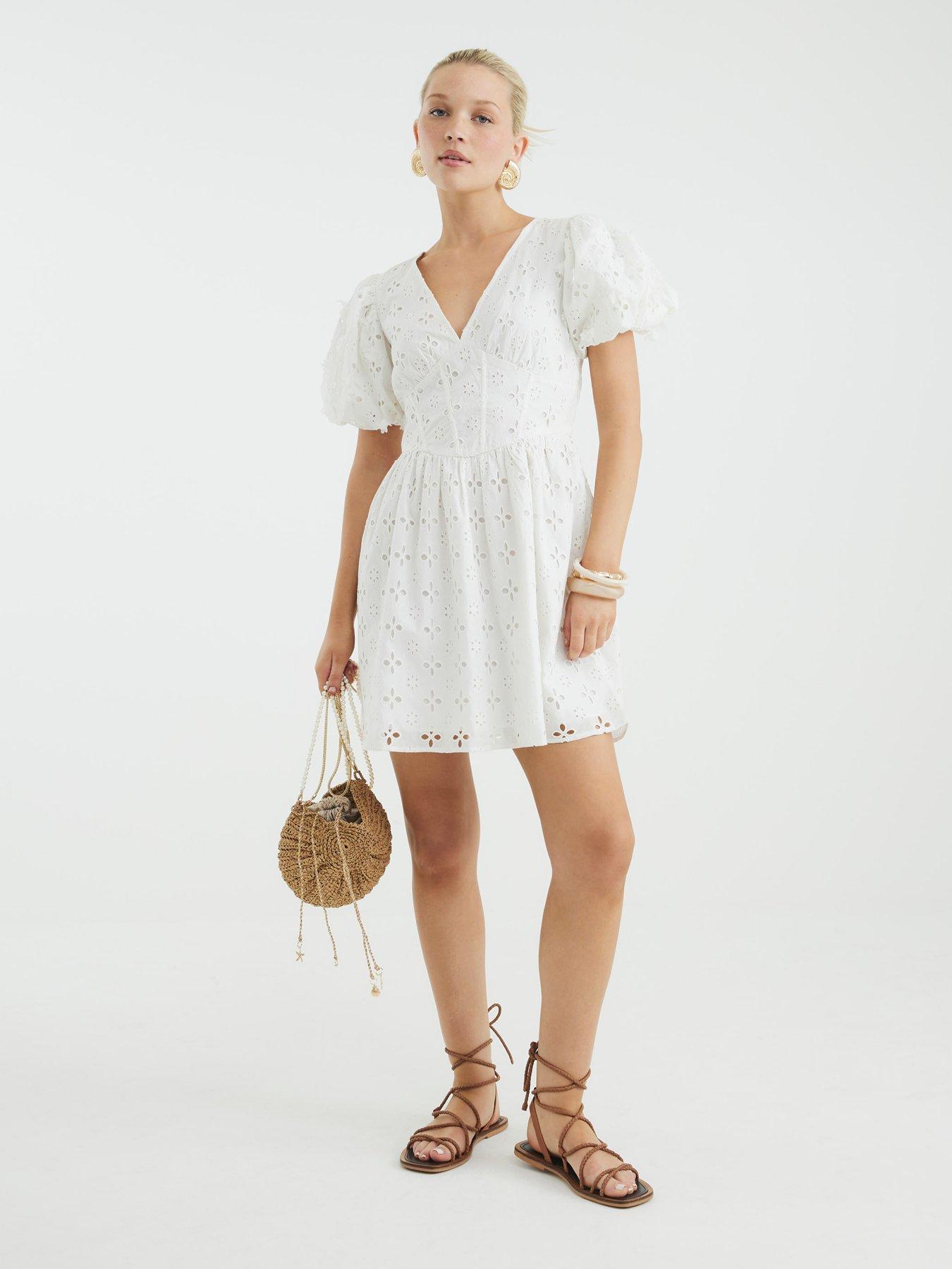 undefined Premium Broderie Mini Dress