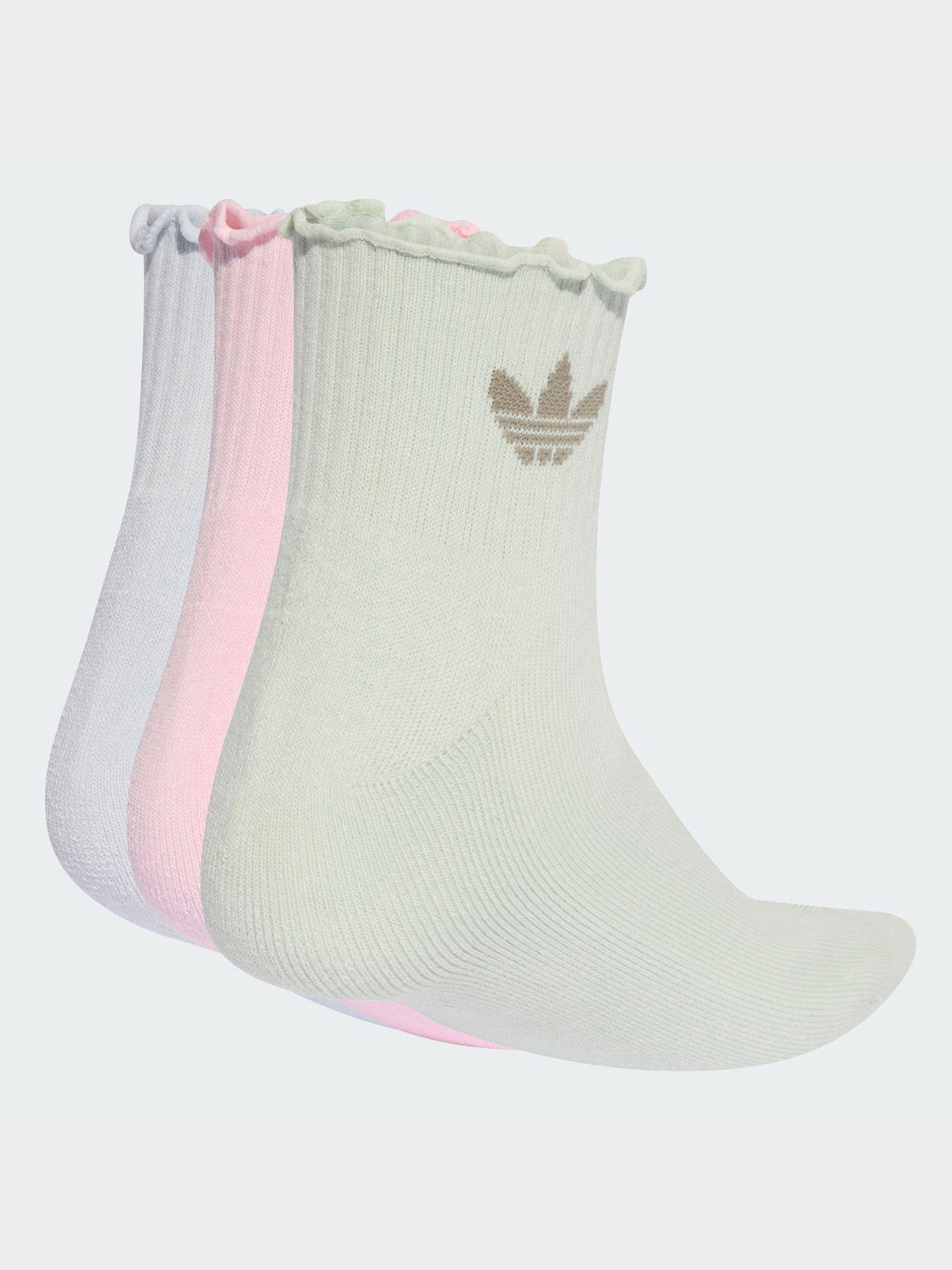 Image 2 of 4 of adidas Originals Ruffle Socks 3 Pairs - Multi