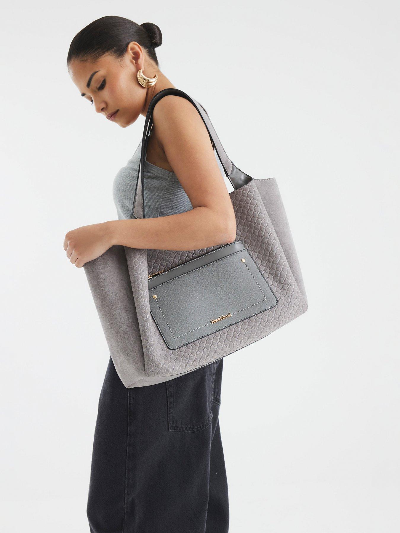 undefined Pocket Front Embossed Shopper Bag