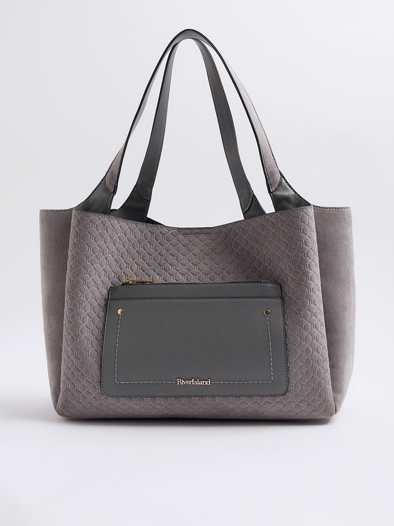 undefined Pocket Front Embossed Shopper Bag