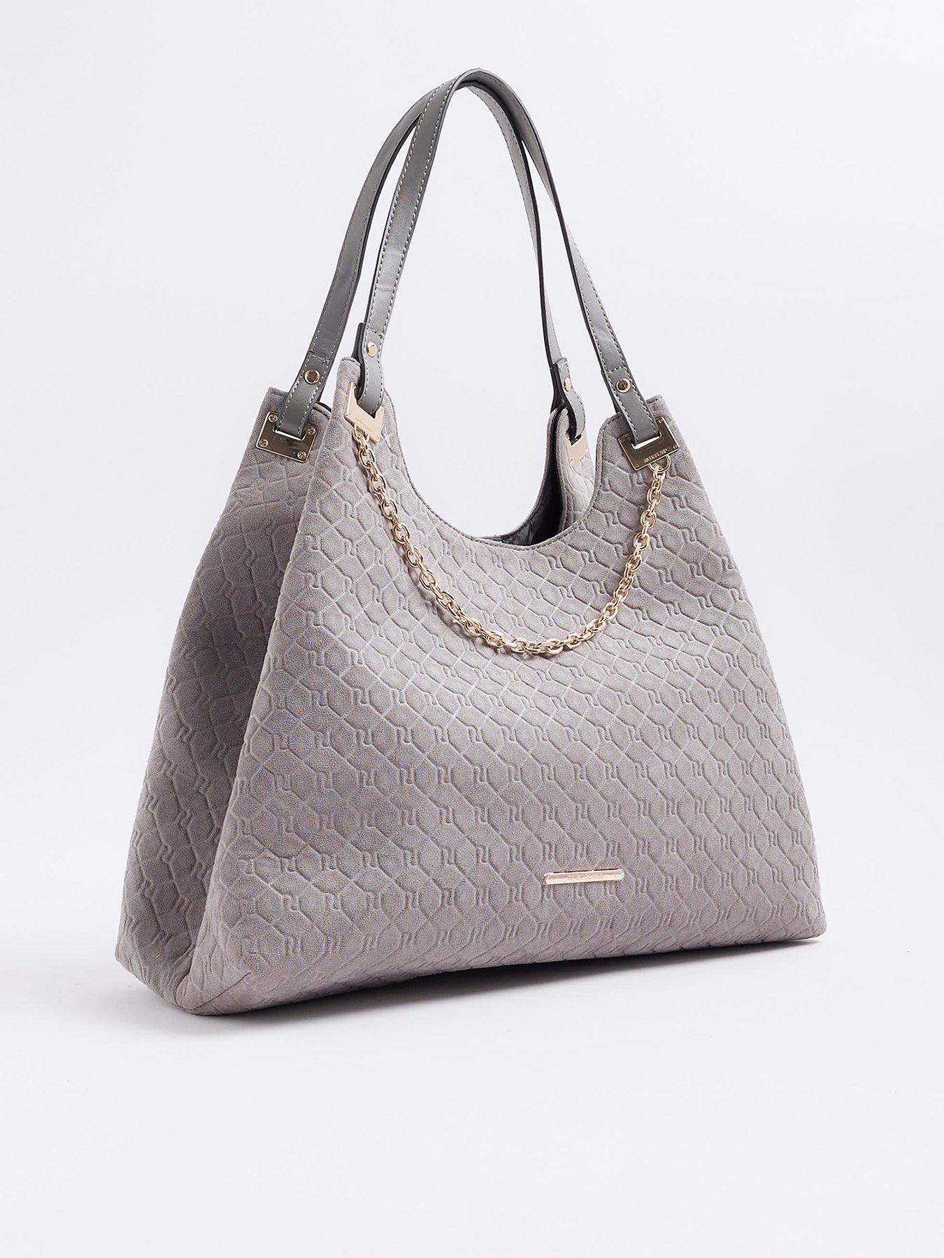undefined Embossed Chain Front Shoulder Bag
