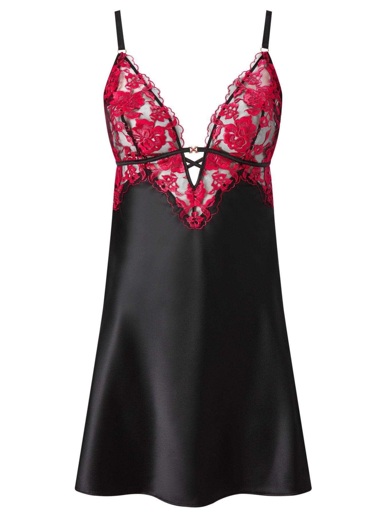 Image 4 of 4 of Ann Summers Endless Attraction Chemise - Black/Multi