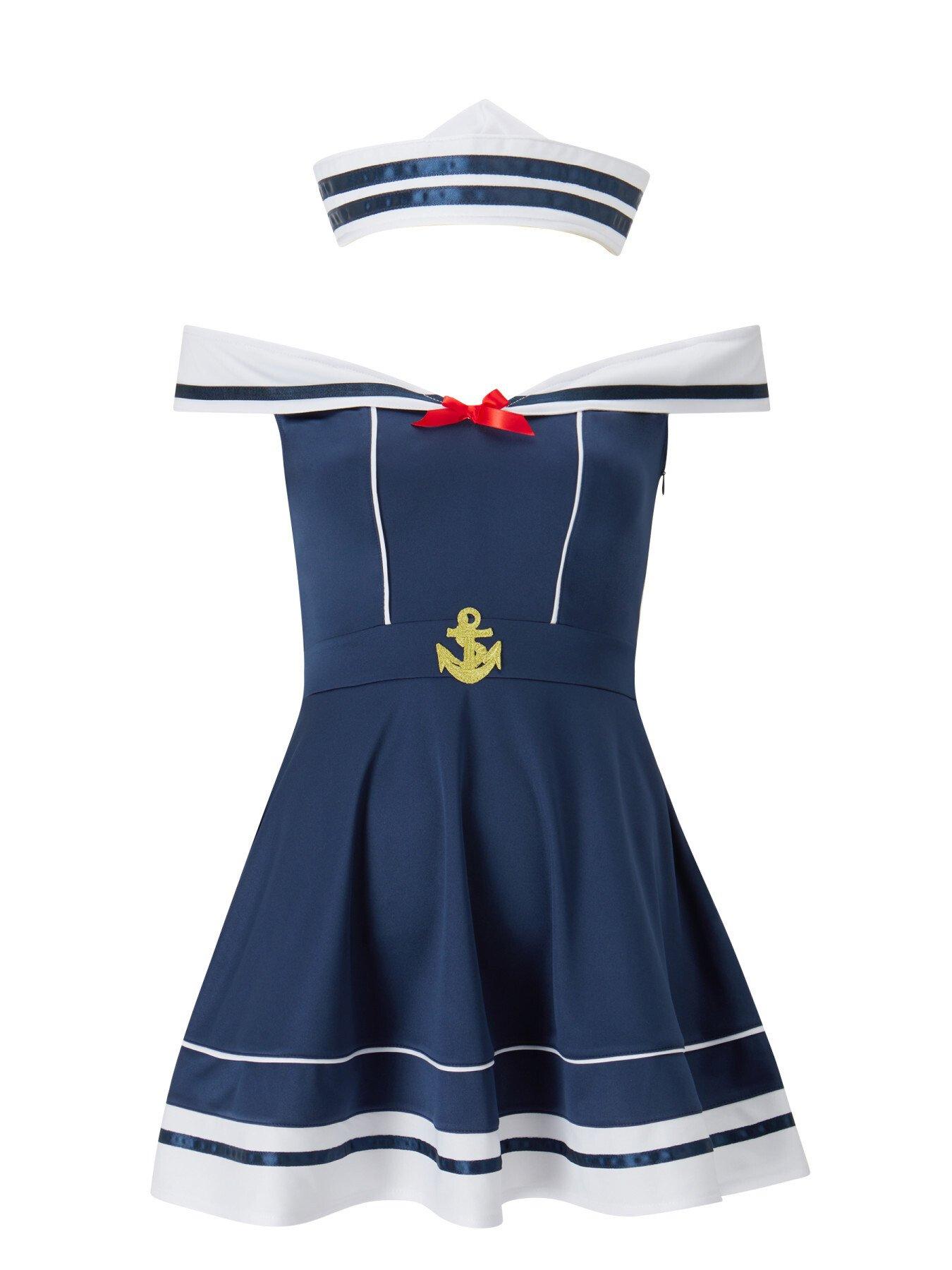 Image 4 of 4 of Ann Summers Role Play Sexy Sailor Outfit - Navy/White