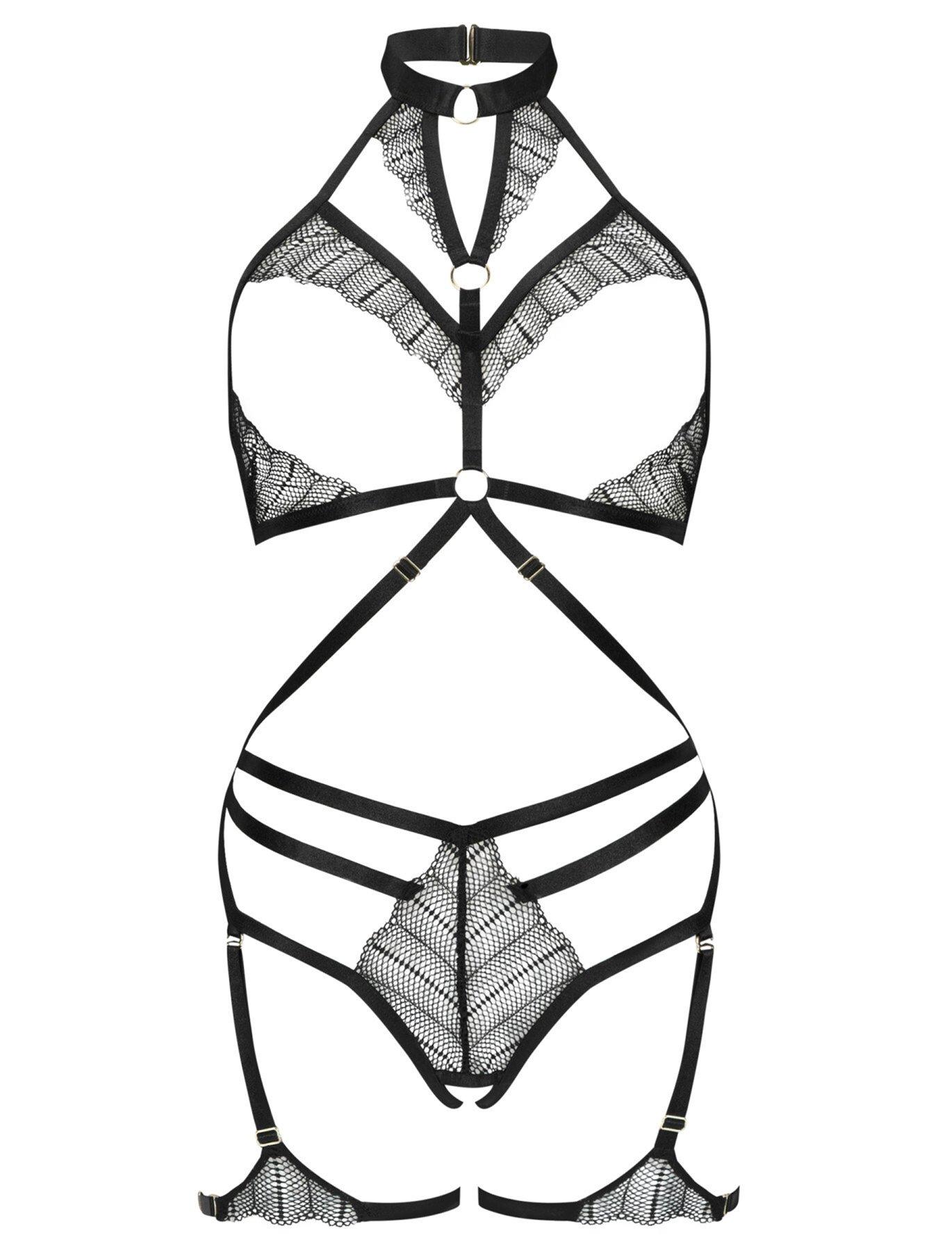 Image 4 of 4 of Ann Summers Please Me Crotchless Body - Black
