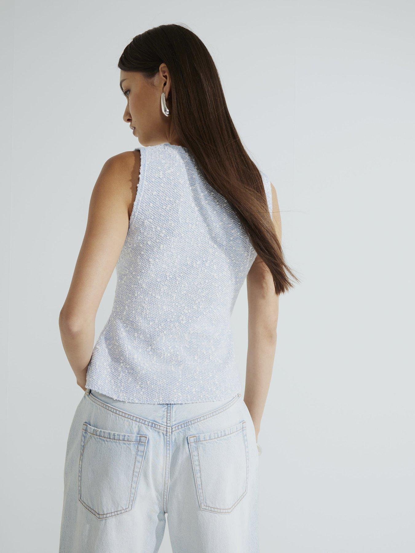 Image 2 of 4 of River Island Boucle Embellished Trim Vest