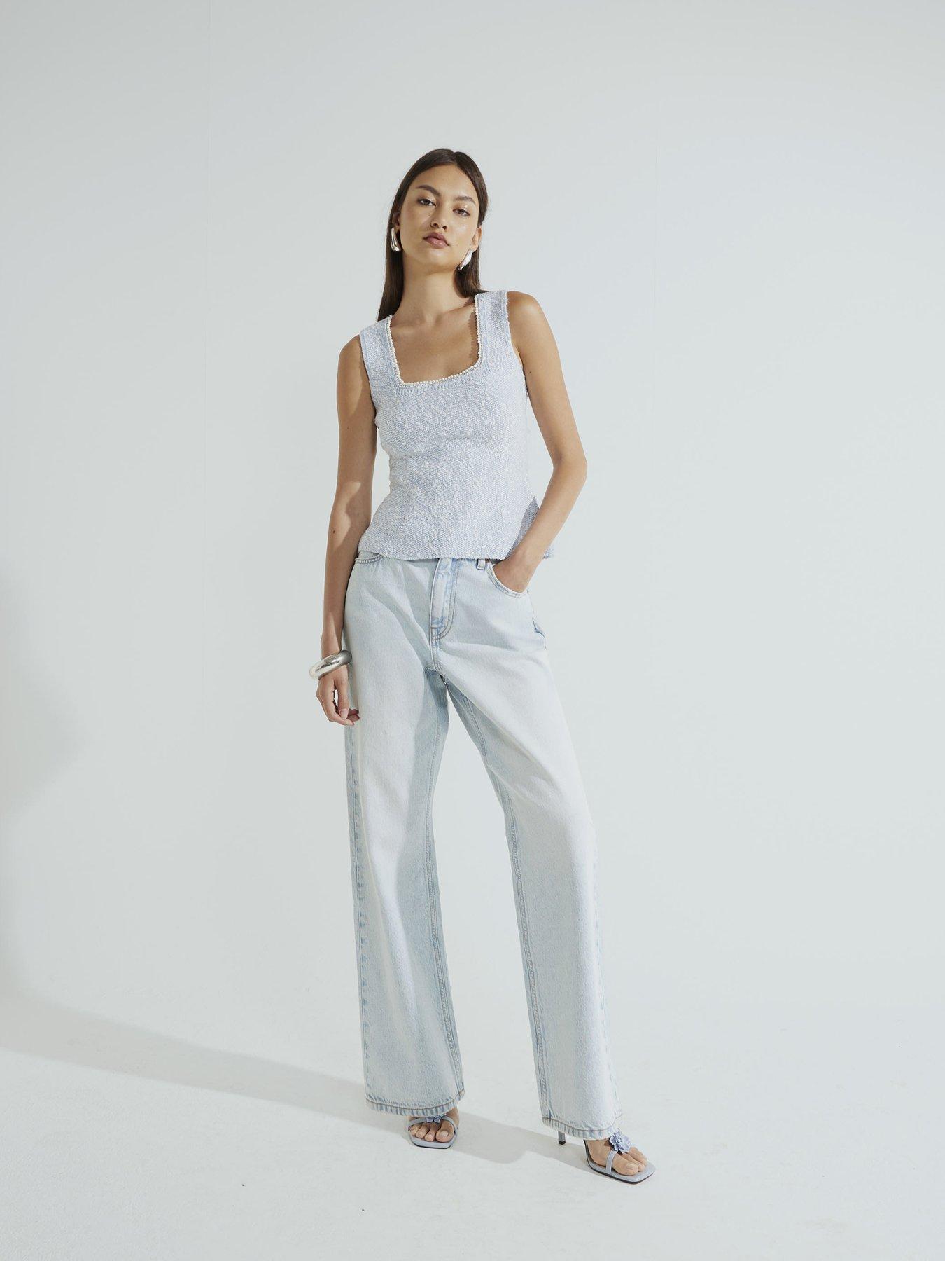 Image 3 of 4 of River Island Boucle Embellished Trim Vest