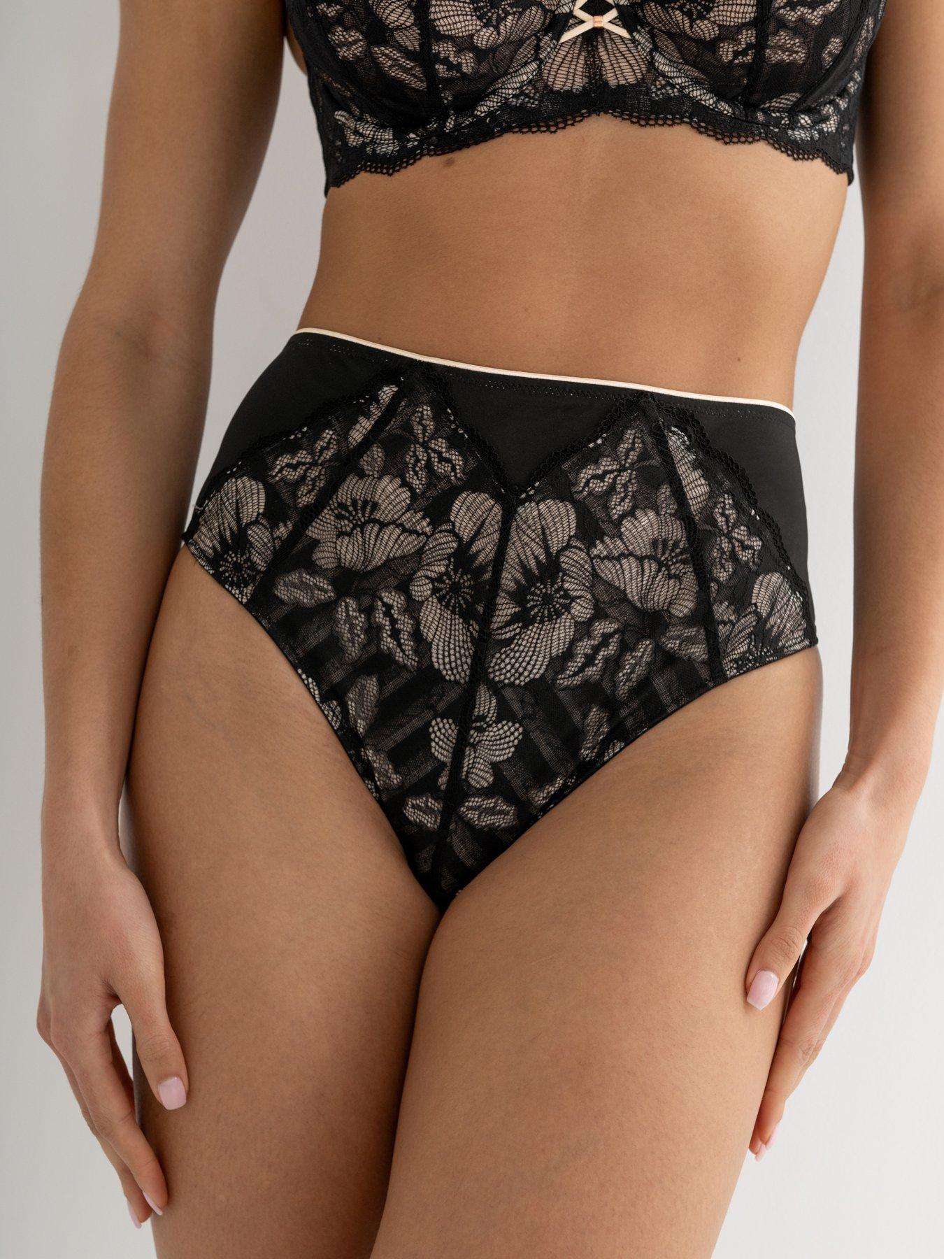 Image 2 of 4 of Pour Moi Atelier Lace High-Waist Deep Brief