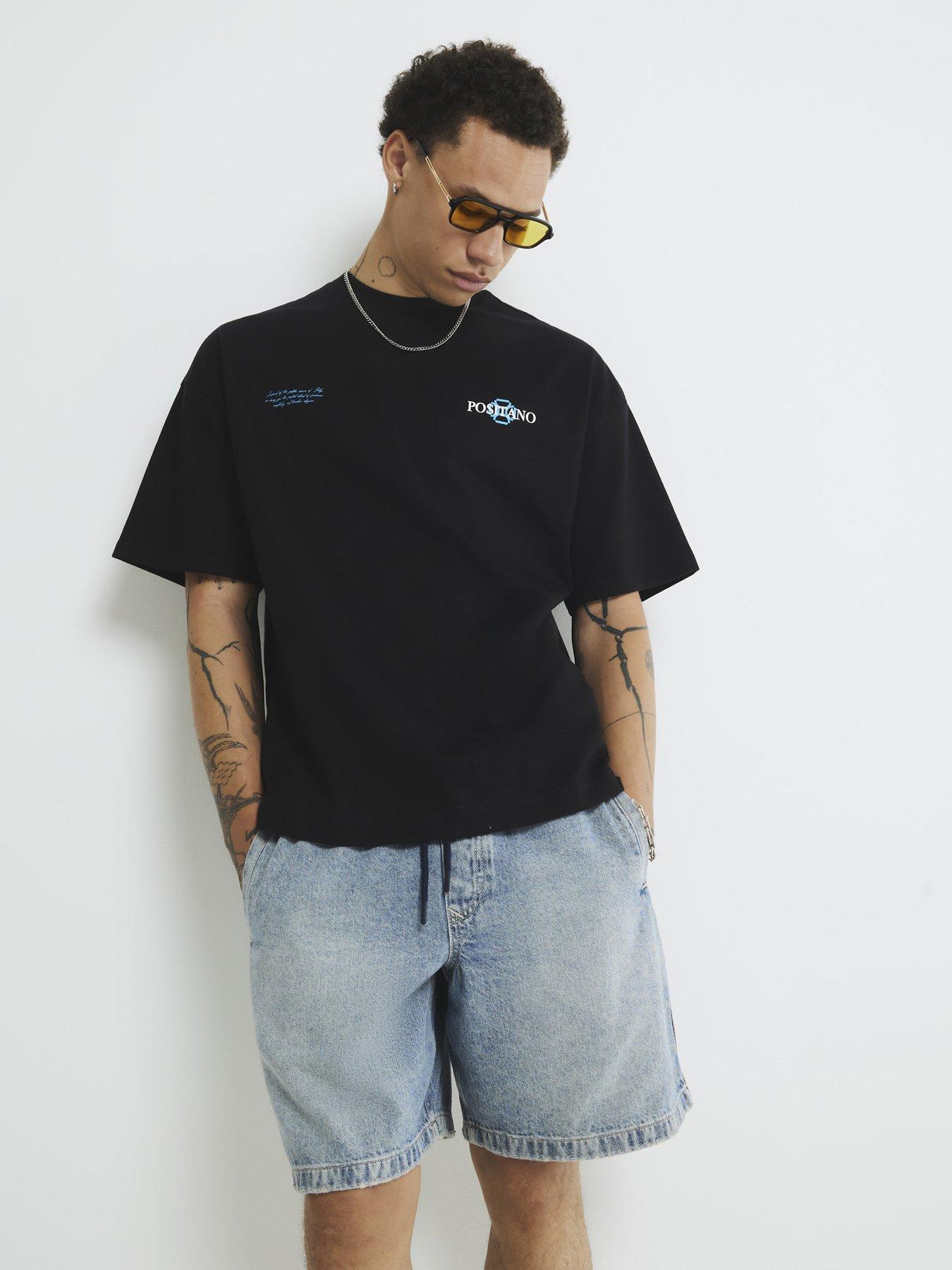 Image 1 of 4 of River Island Oversized Fit Positano Lemon T-shirt