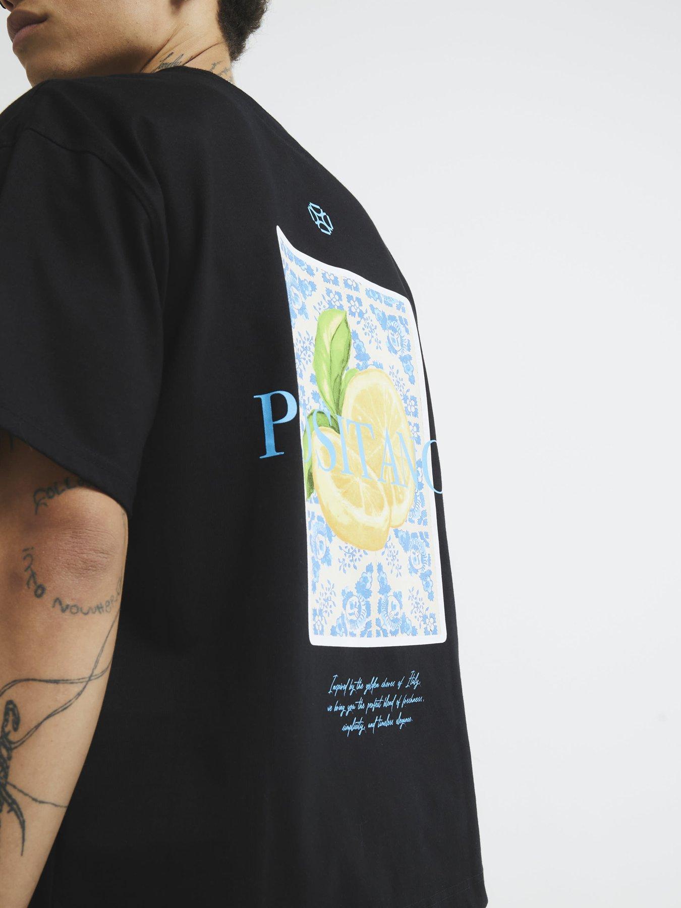 Image 4 of 4 of River Island Oversized Fit Positano Lemon T-shirt