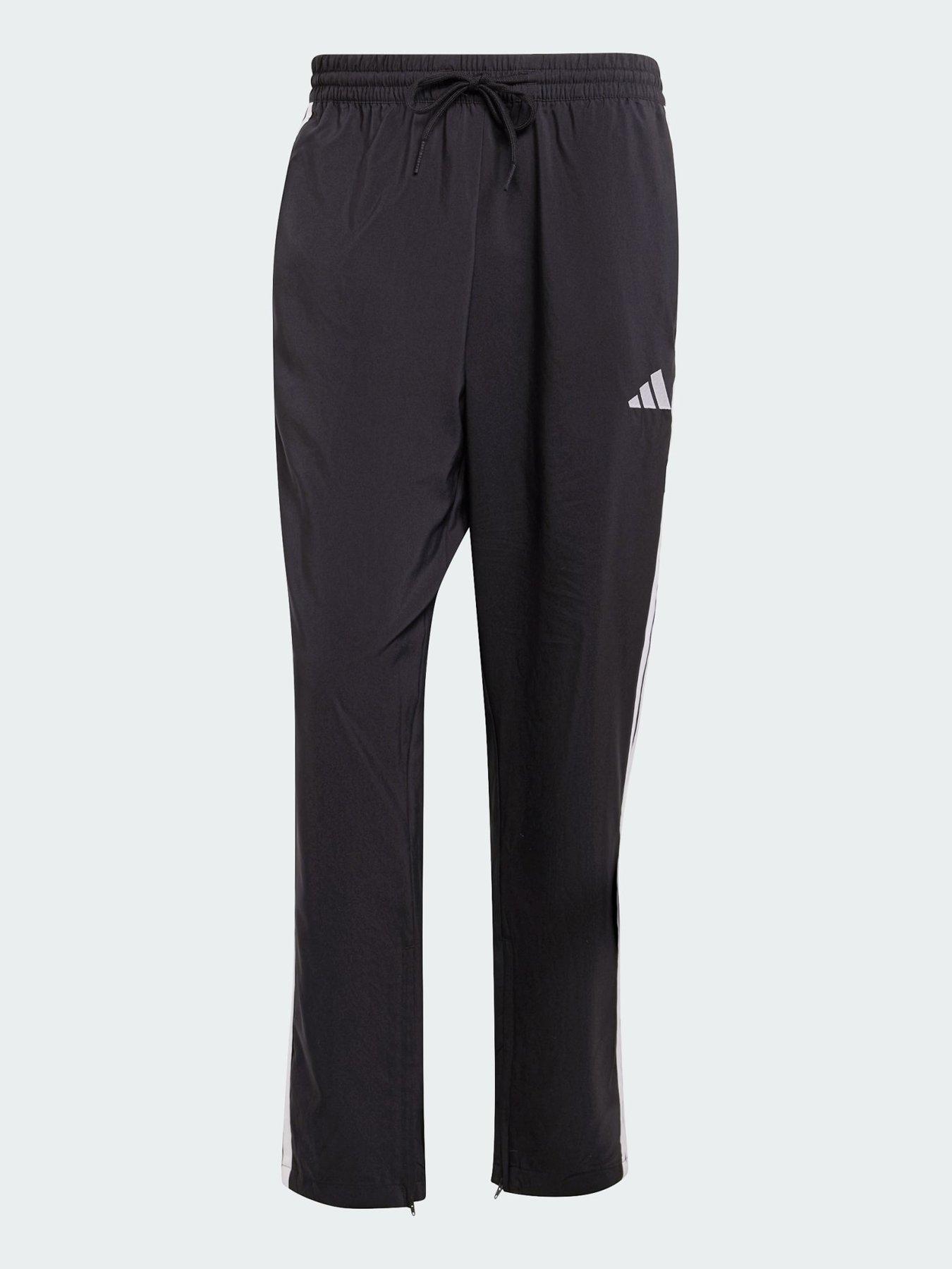 Image 5 of 5 of adidas Essentials 3-Stripes Stanford Pants Open Hem - Black/White