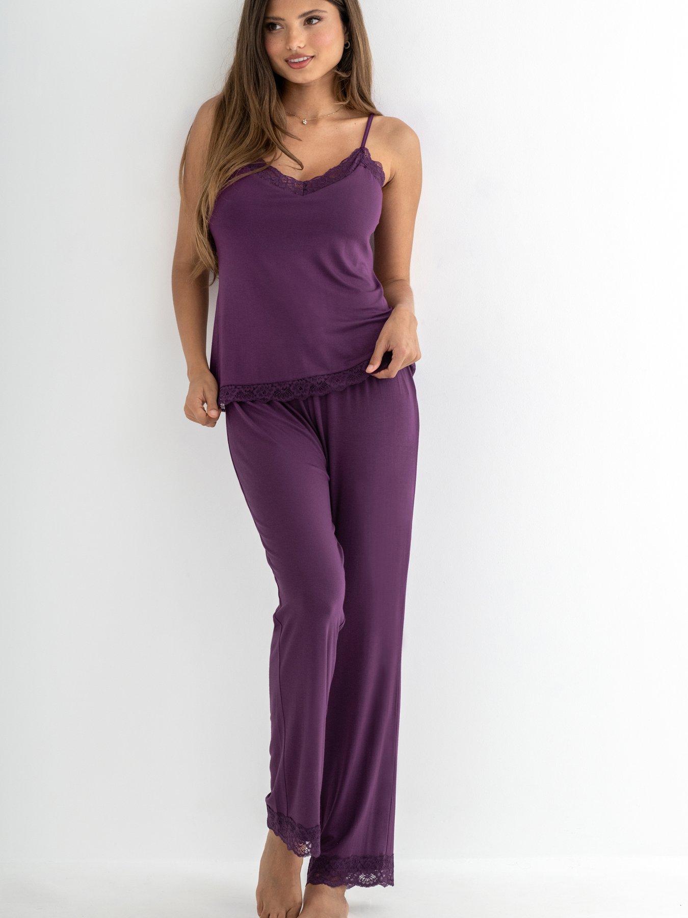 Image 2 of 4 of Pour Moi Sofa Loves Lace Soft Jersey Trouser