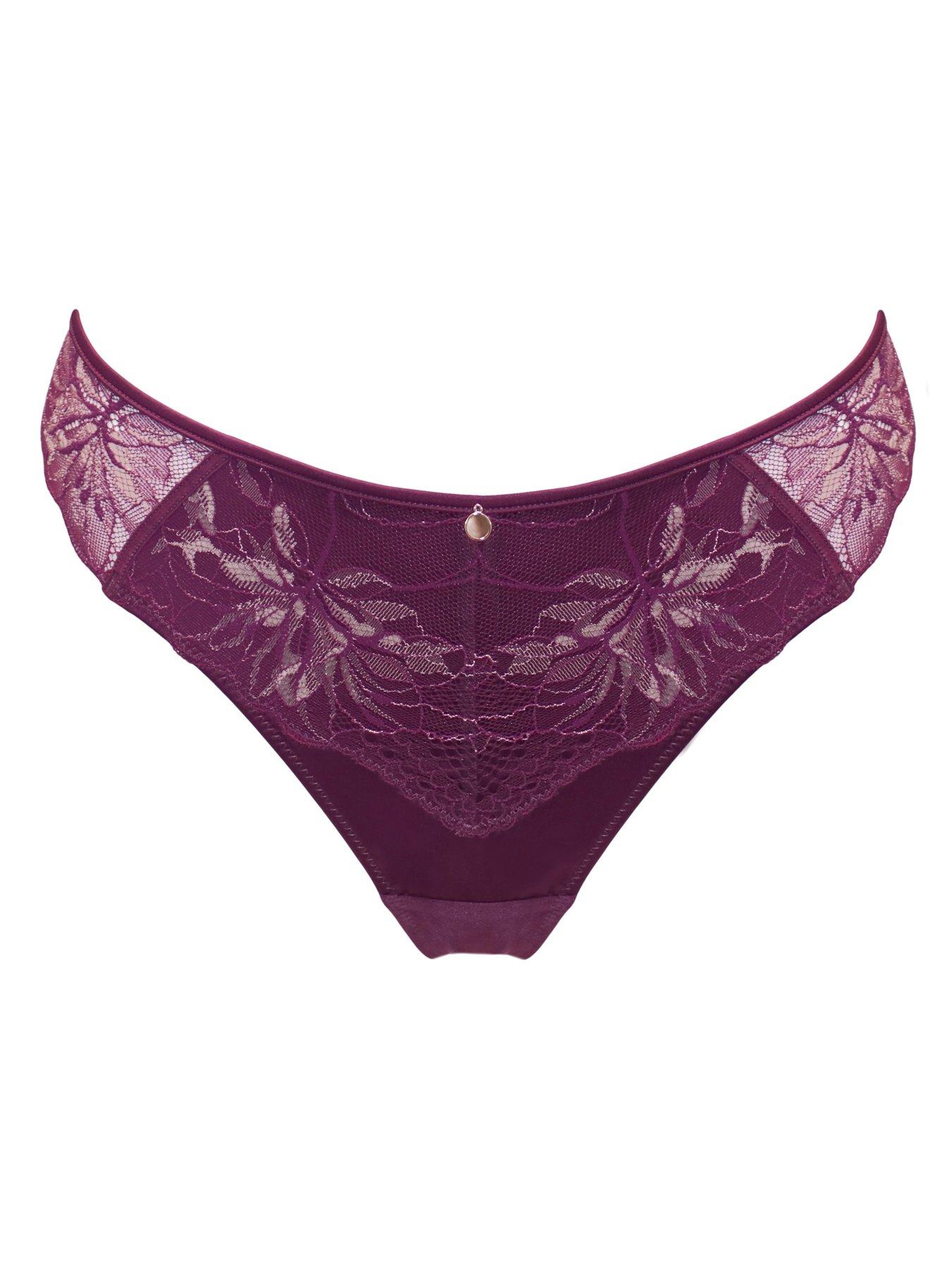 Image 3 of 4 of Pour Moi Sonnet Two-Tone Lace Midi Brazilian Brief