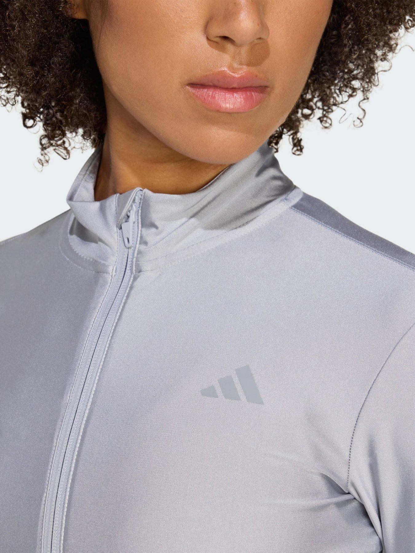 Image 3 of 5 of adidas Hyperglam Shine Full-Zip Cover-Up