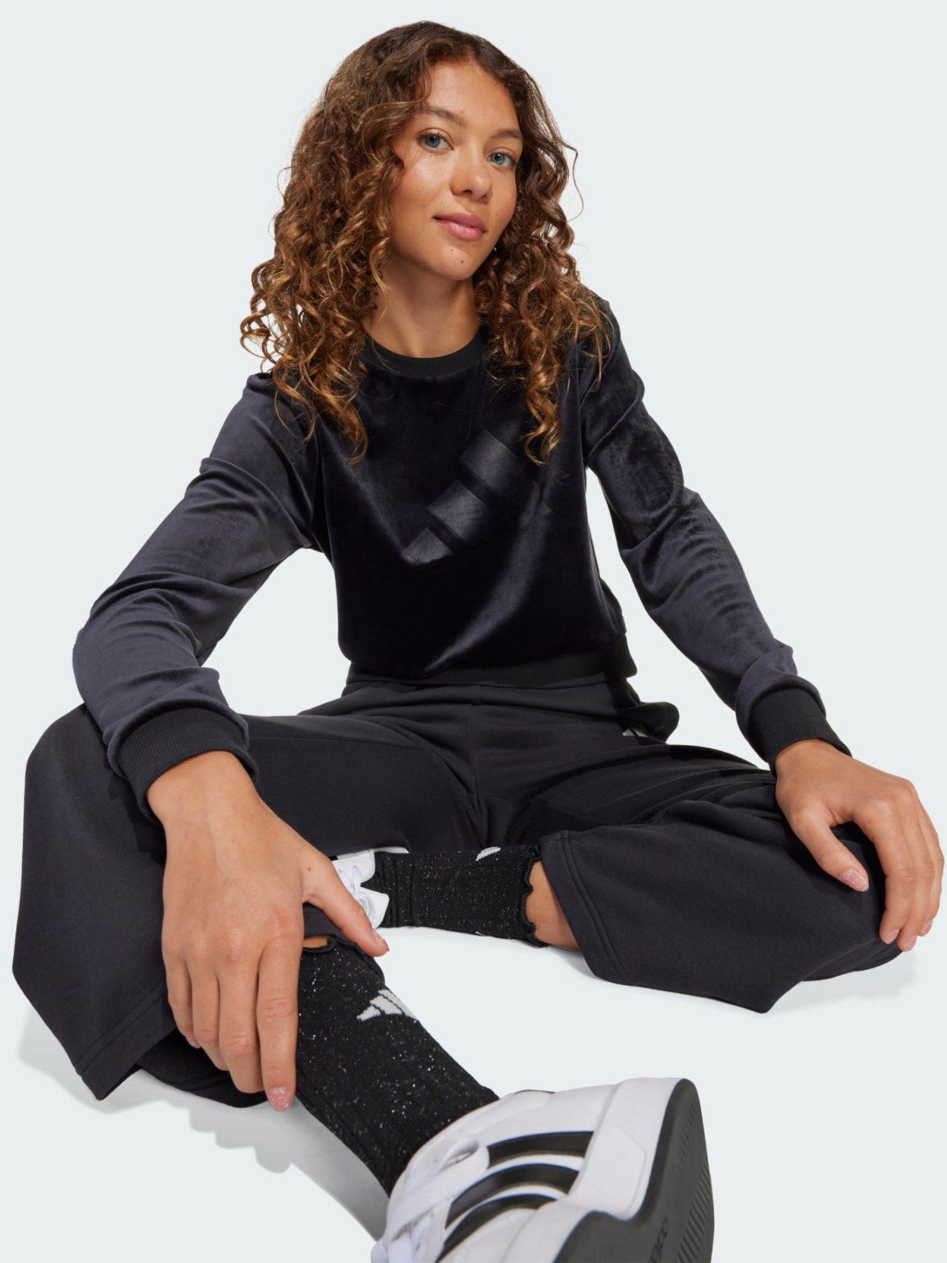 Image 3 of 5 of adidas Girl Holiday Glam Cropped Sweatshirt