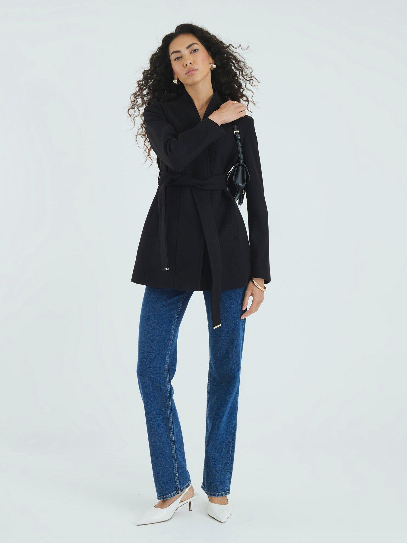 undefined Short Belted Wrap Coat