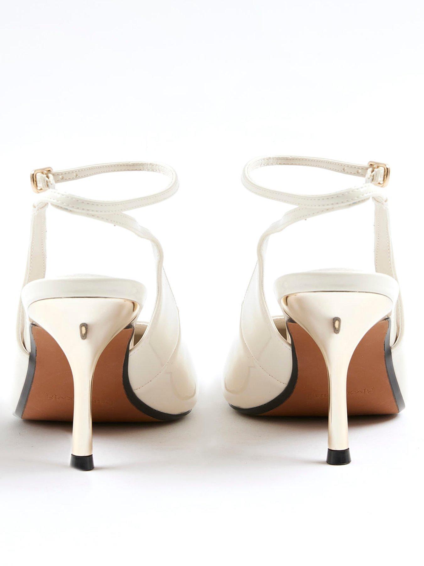 Image 3 of 5 of River Island Pointed Toe Sling Back Court Heels