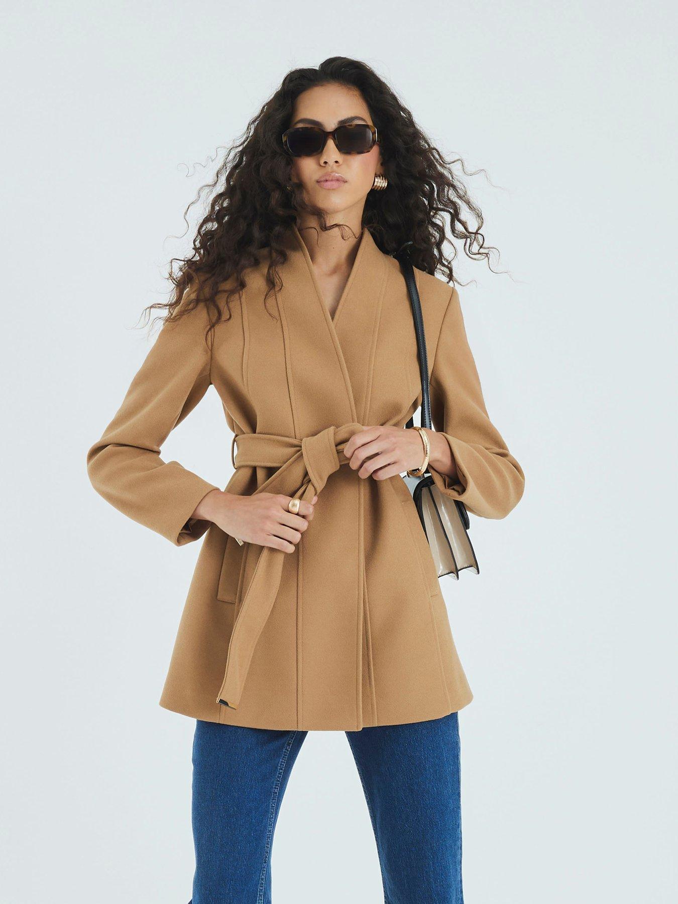 undefined Short Belted Wrap Coat