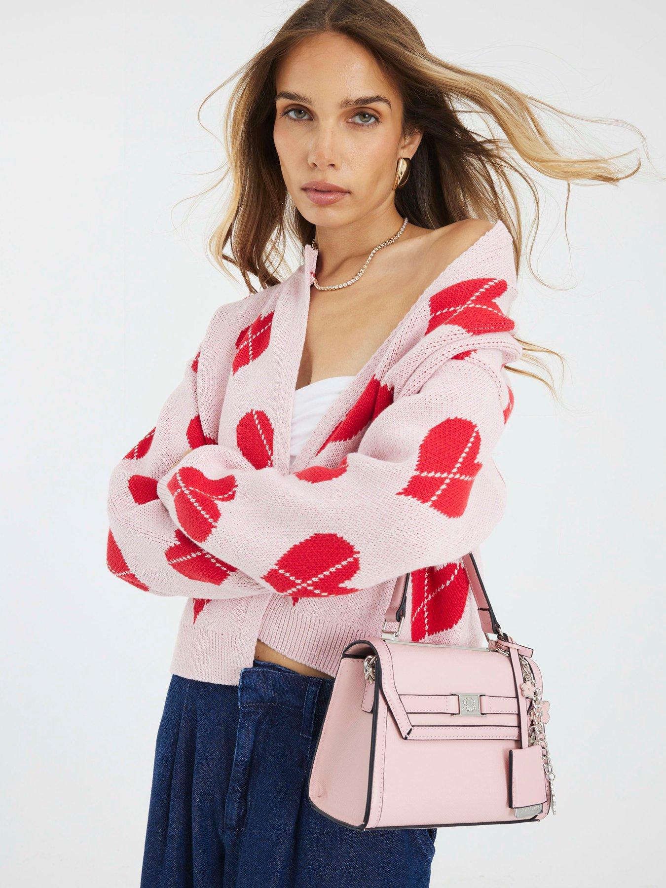 Image 1 of 4 of River Island Knitted Heart Cardigan