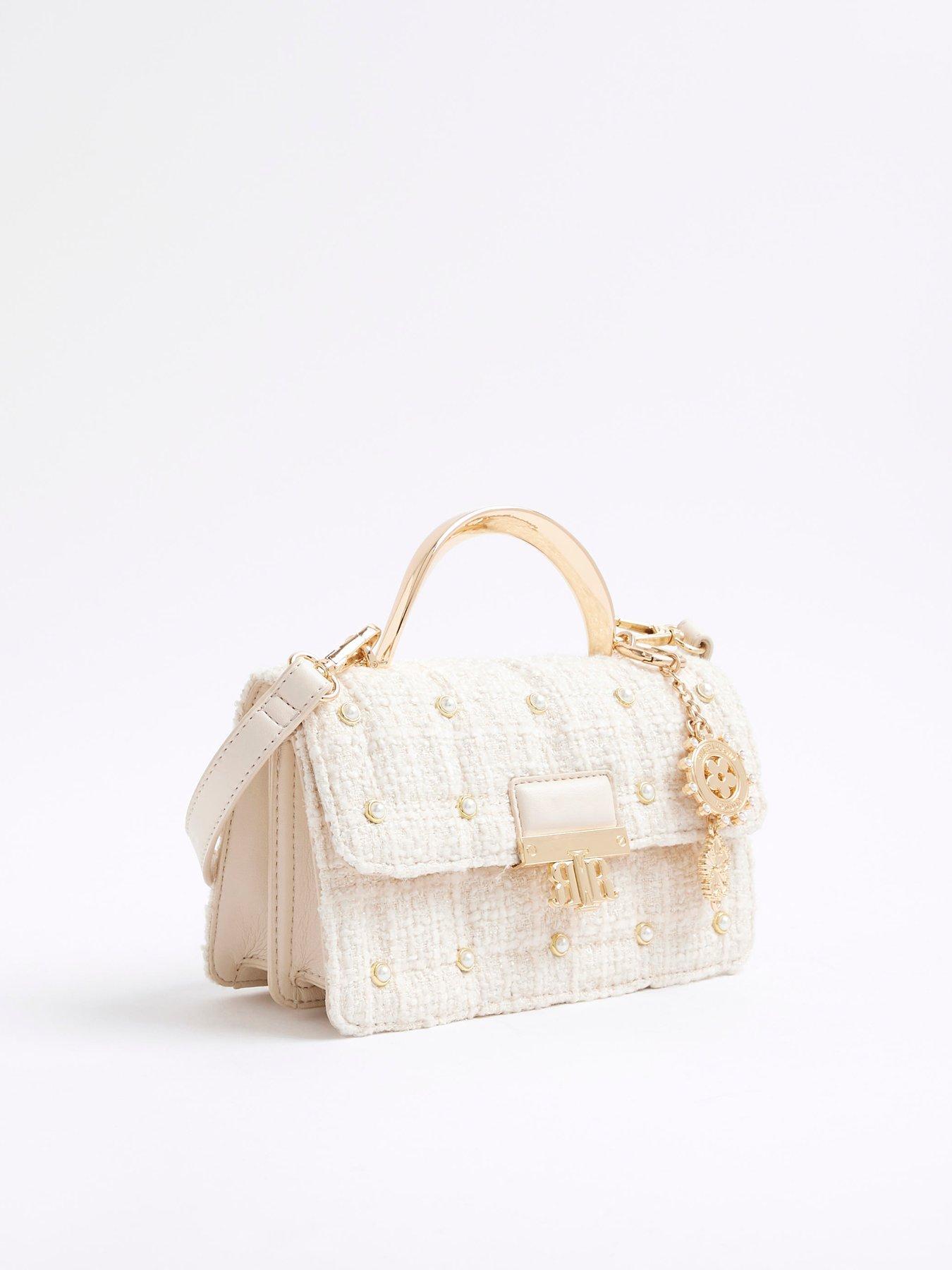 Image 3 of 5 of River Island Metal Handle Quilted Tote