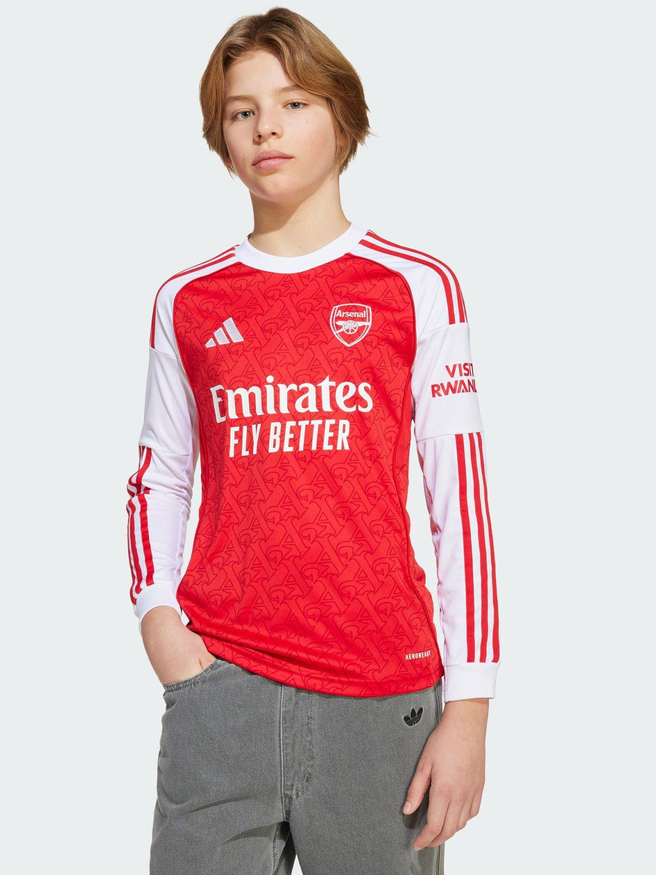 Image 3 of 6 of adidas Arsenal 25/26 Long Sleeve Home Jersey Kids - Red