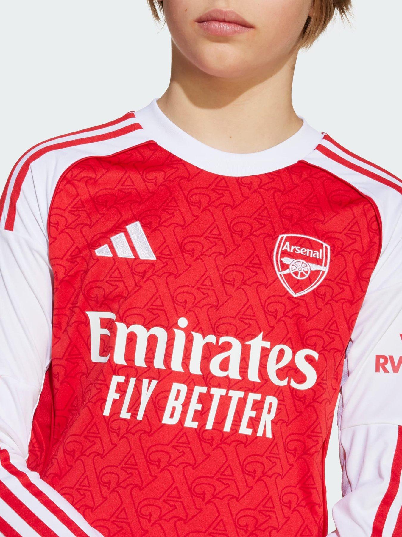 Image 5 of 6 of adidas Arsenal 25/26 Long Sleeve Home Jersey Kids - Red