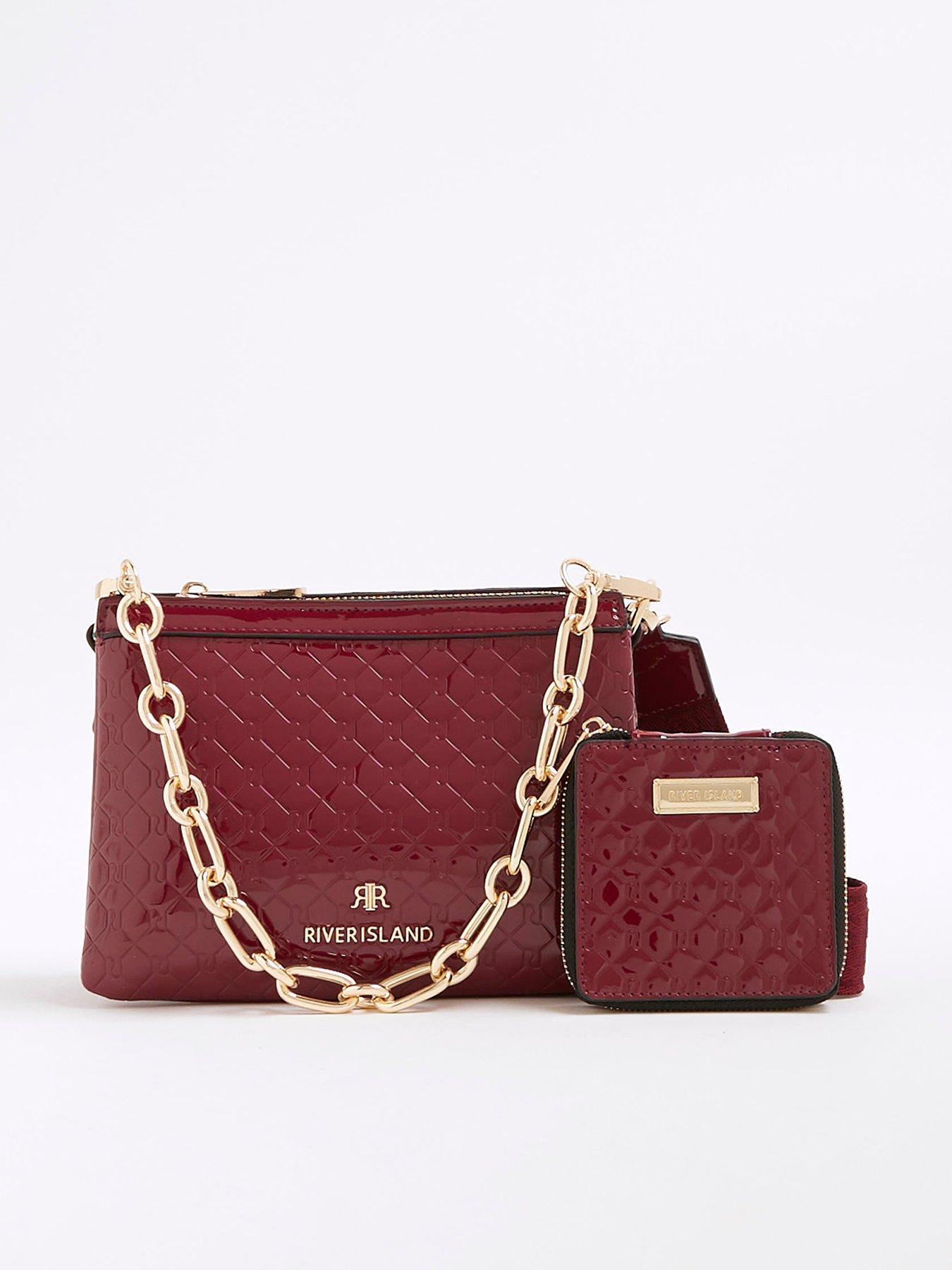undefined Ri Monogram Chain Detail Cross Body Bag
