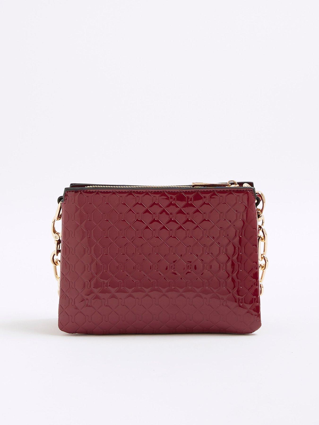 Image 4 of 5 of River Island Ri Monogram Chain Detail Cross Body Bag