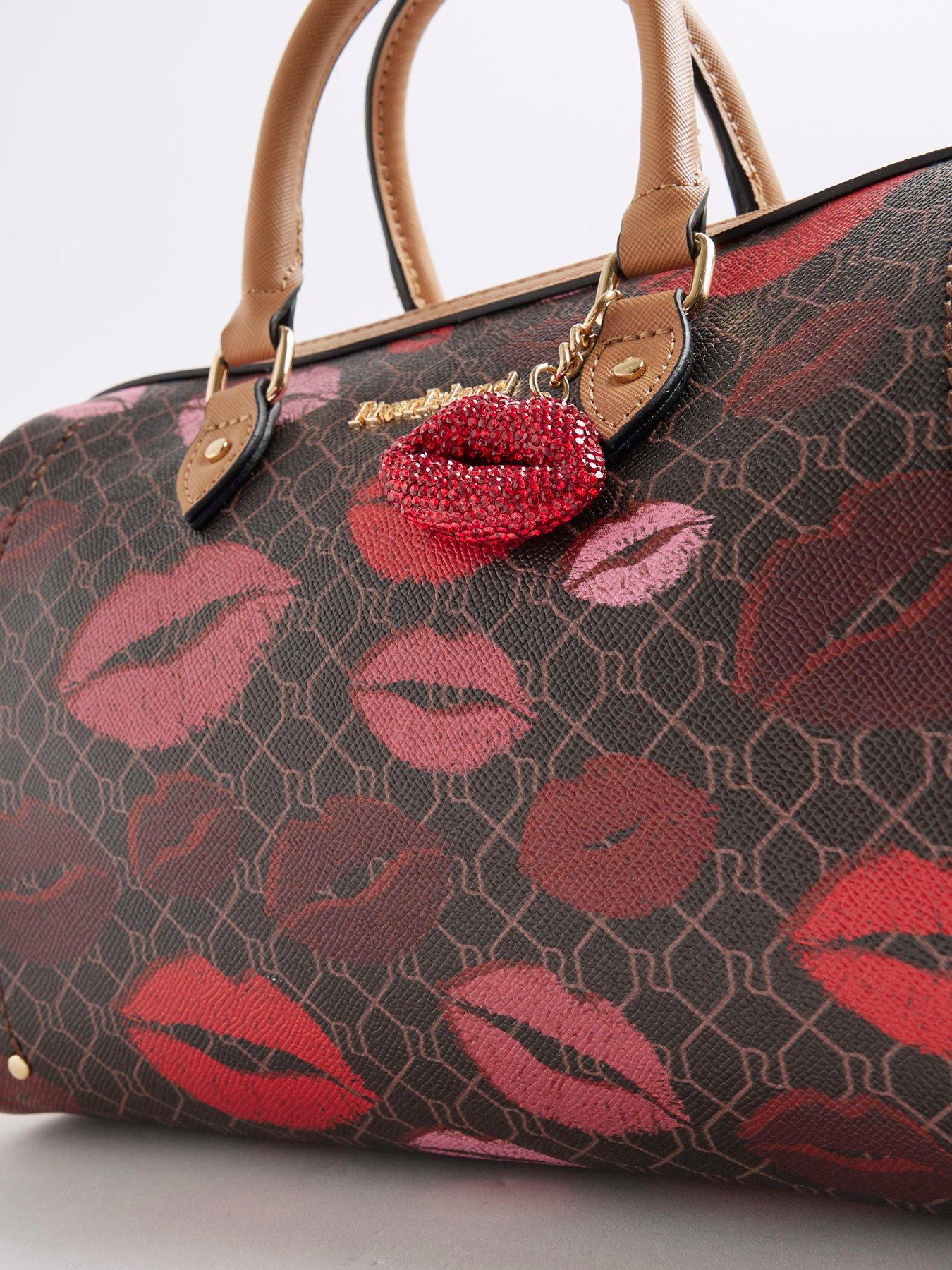 Image 5 of 5 of River Island Monogram Lips Print Cross Body Bag